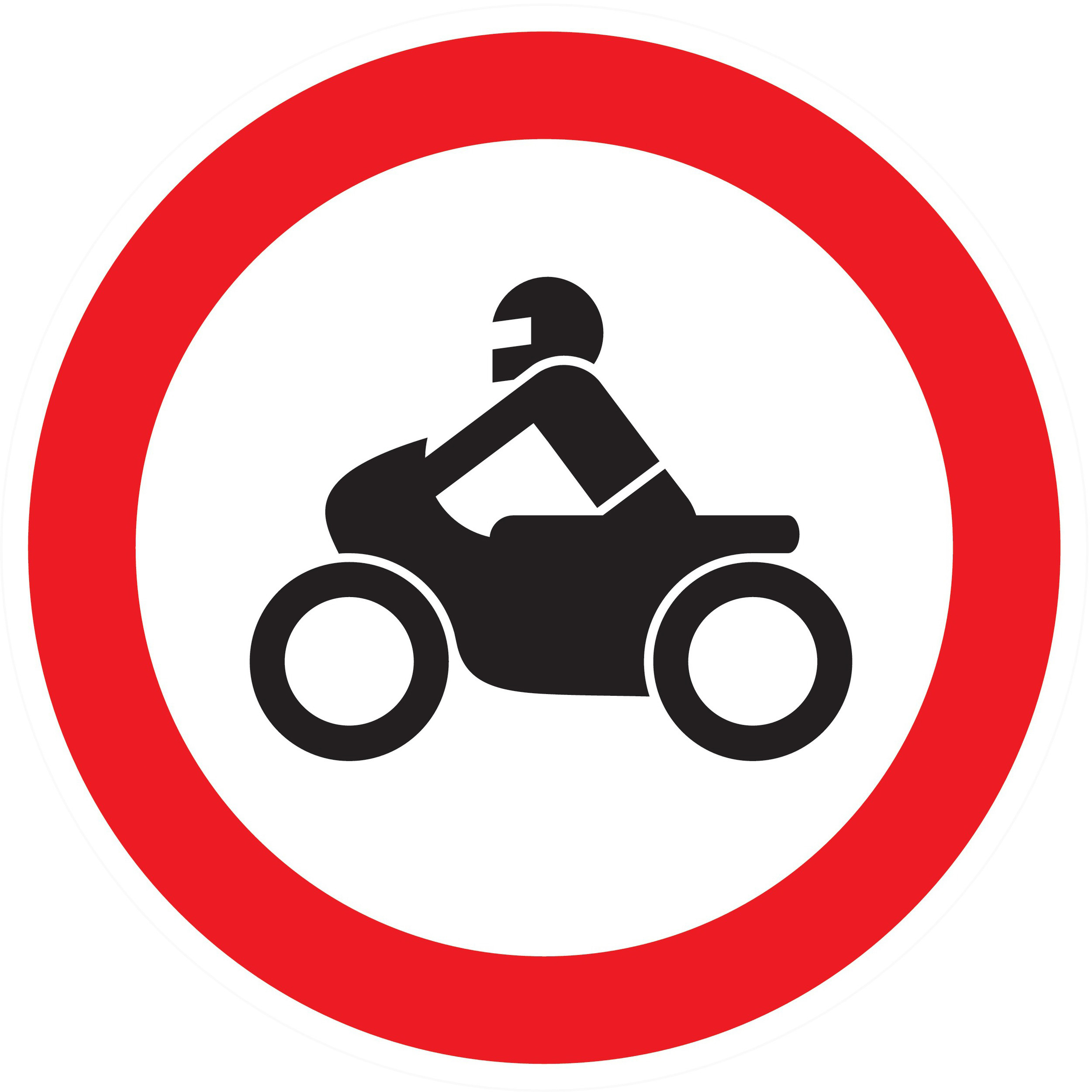 Panneau adhésif INTERDIT AUX MOTOS Ø80MM TALIAPLAST - 724293