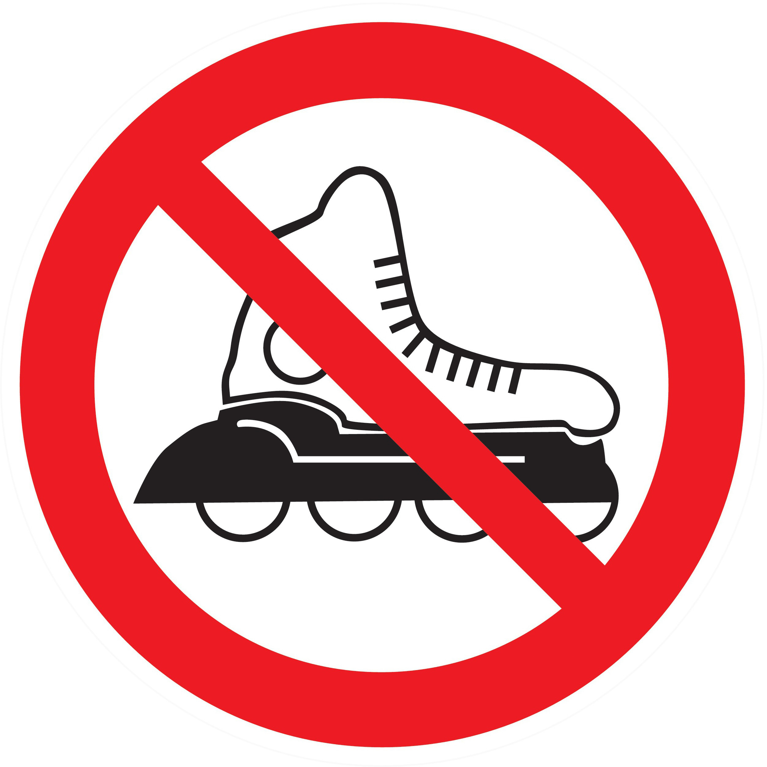 Panneau adhésif ROLLERS INTERDITS Ø80MM TALIAPLAST - 724344