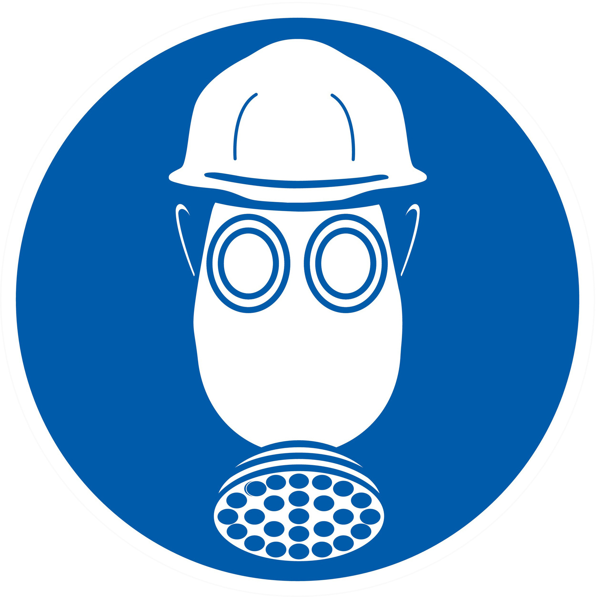 Panneau adhésif PROTECTION OBLIGATOIRE TETE/VOIES RESPIRATOIRES D.80mm TALIAPLAST - 724512