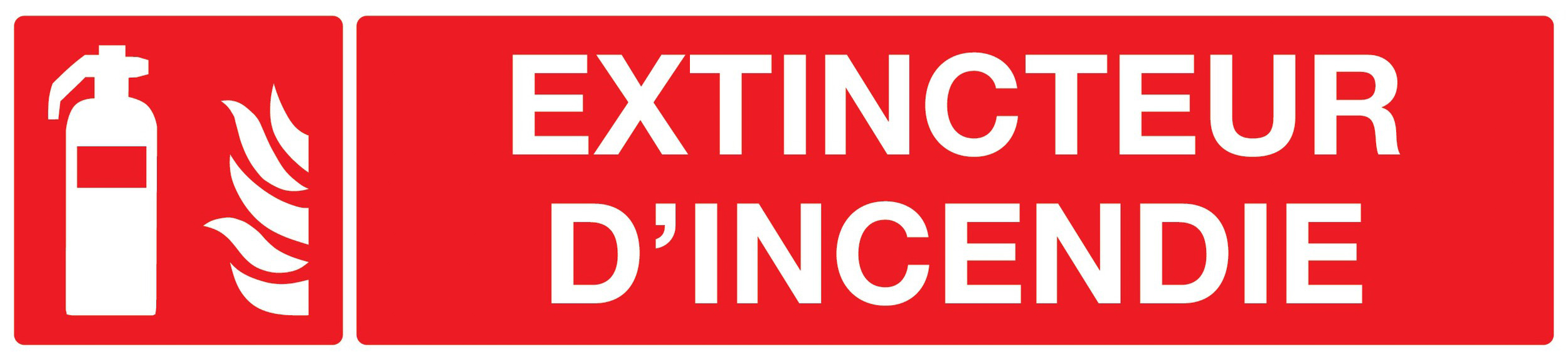 PANNEAU EXTINCTEUR D'INCENDIE 330X75MM TALIAPLAST - 725101