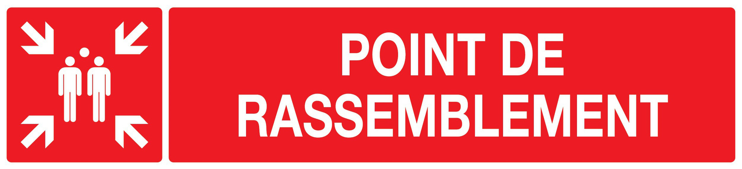 PANNEAU POINT DE RASSEMBLEMENT (INCENDIE) 330X75MM TALIAPLAST - 725111