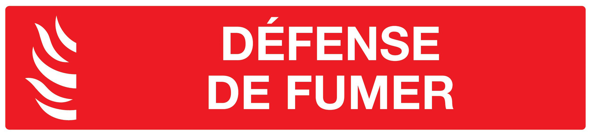 PANNEAU DEFENSE DE FUMER (INCENDIE) 330X75MM TALIAPLAST - 725118