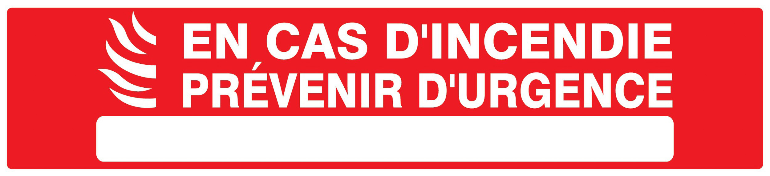 PANNEAU EN CAS D'ACCIDENT PREVENIR D'URGENCE 330X75MM TALIAPLAST - 725122