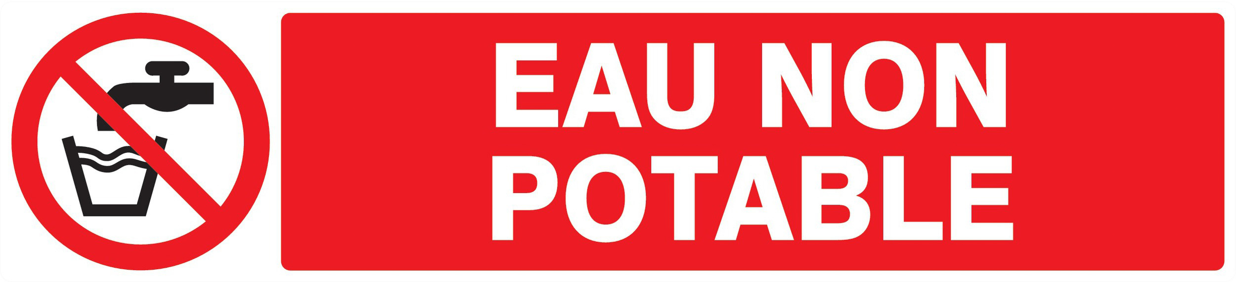 Panneau adhésif EAU NON POTABLE 330X75MM TALIAPLAST - 725214
