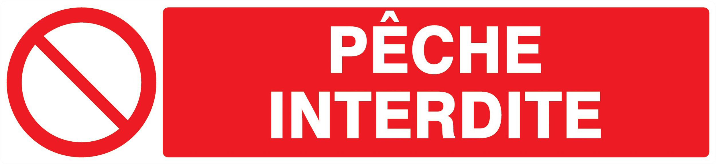 Panneau adhésif PECHE INTERDITE 330X75MM TALIAPLAST - 725215