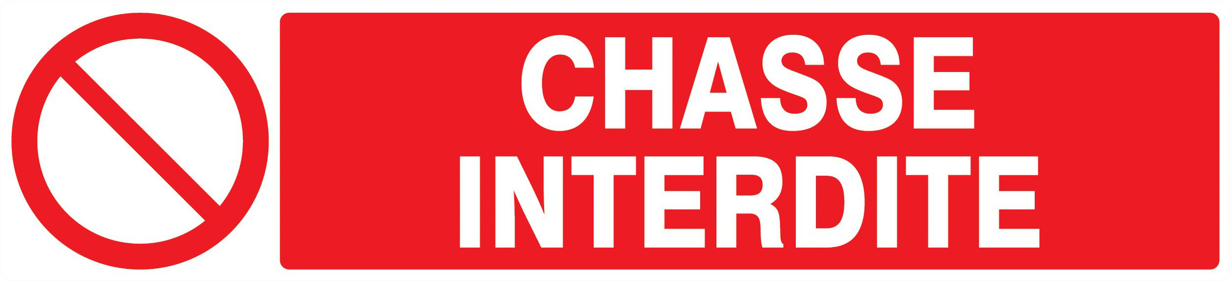 Panneau adhésif CHASSE INTERDITE 330X75MM TALIAPLAST - 725219