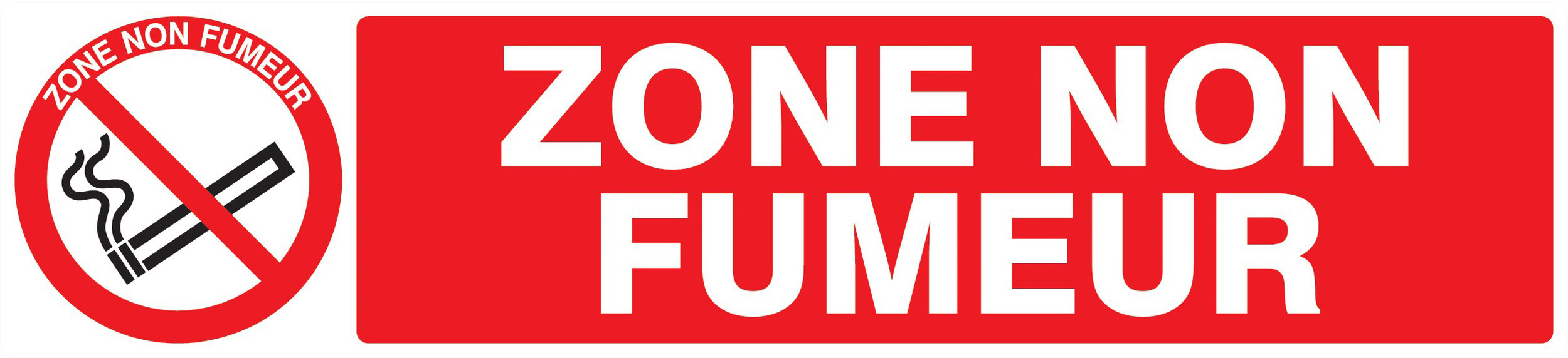 Panneau adhésif ZONE NON FUMEUR 330X75MM TALIAPLAST - 725235
