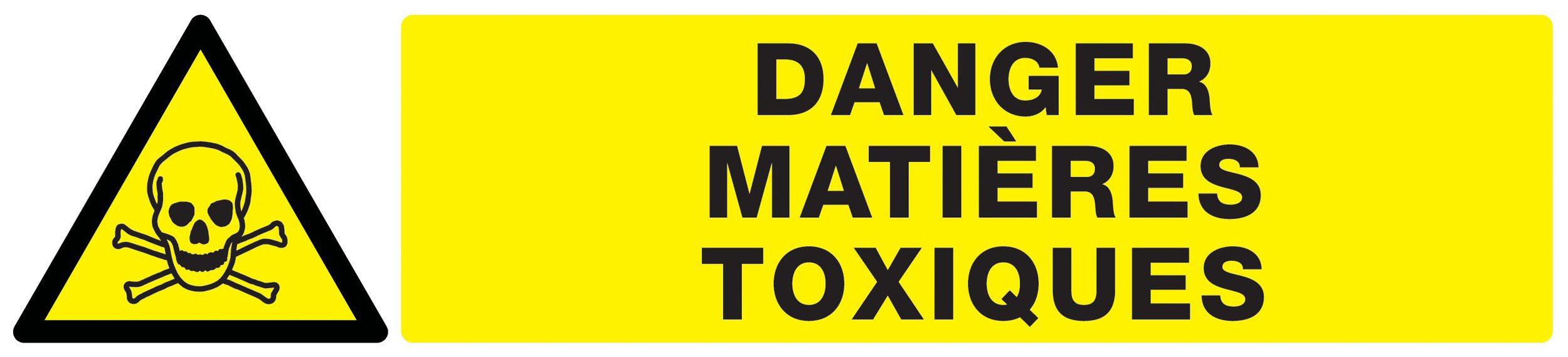 Panneau adhésif DANGER, MATIERES TOXIQUES 330X75MM TALIAPLAST - 725301