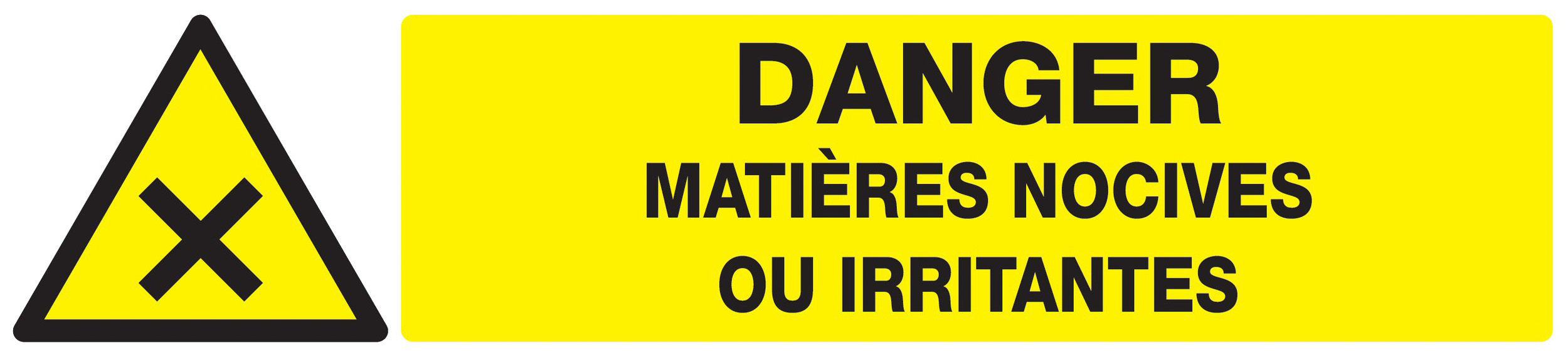 Panneau adhésif DANGER MATIERES NOCIVES OU IRRITANTES 330X75MM TALIAPLAST - 725306