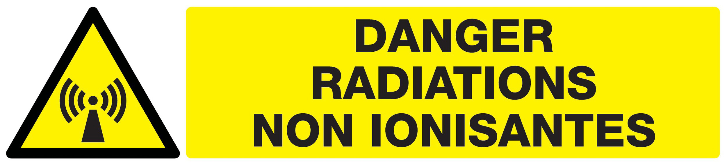 Panneau adhésif DANGER, RADIATIONS NON IONISANTES 330X75MM TALIAPLAST - 725315