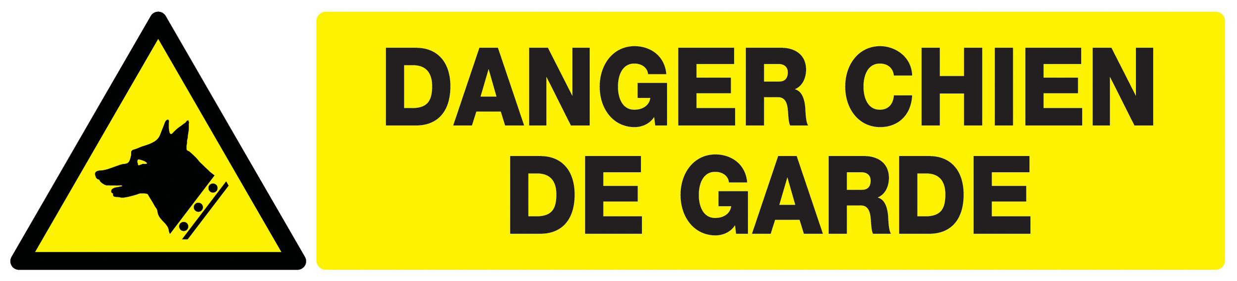 Panneau adhésif DANGER, CHIEN DE GARDE 330X75MM TALIAPLAST - 725330