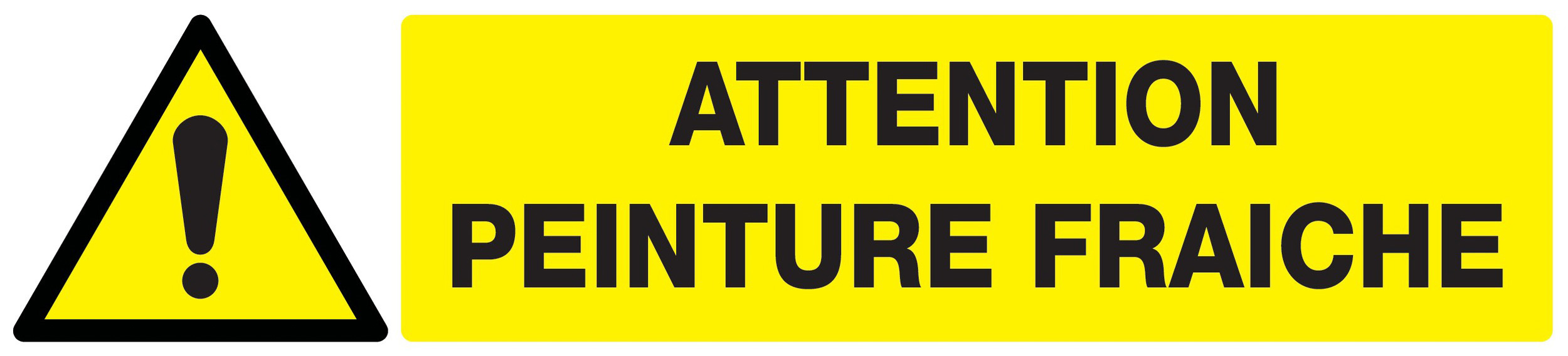 Panneau adhésif ATTENTION PEINTURE FRAICHE 330X75MM TALIAPLAST - 725334