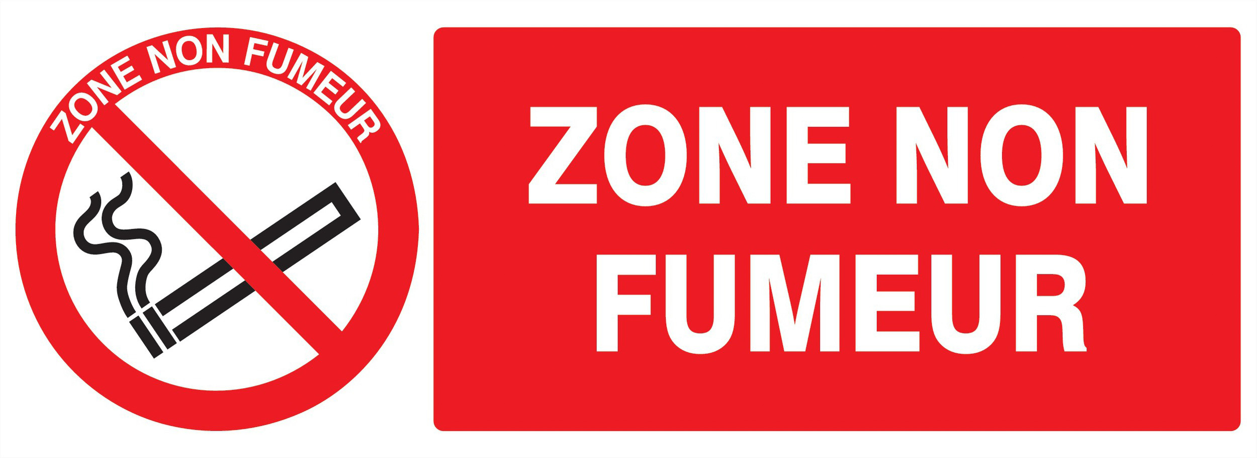 Panneau adhésif ZONE NON FUMEUR 330X120MM TALIAPLAST - 726235
