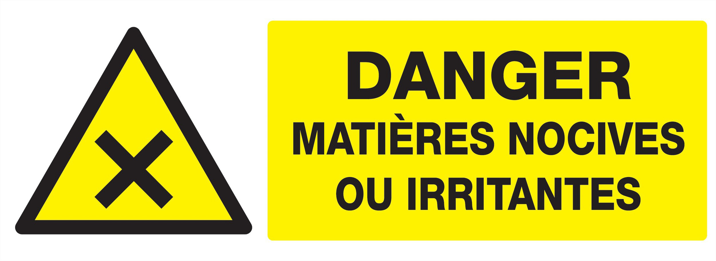 Panneau adhésif DANGER MATIERES NOCIVES OU IRRITANTES 330X120MM TALIAPLAST - 726306