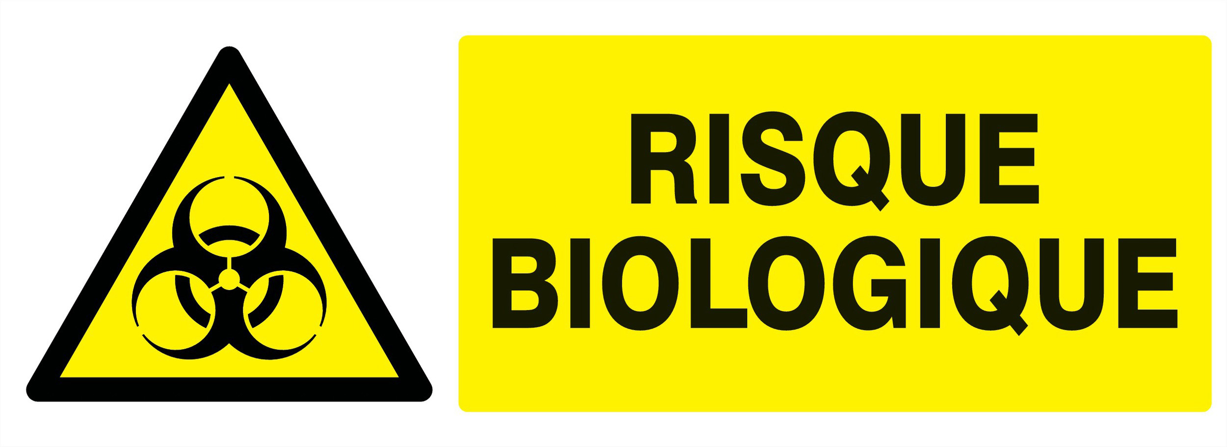 Panneau adhésif DANGER, RISQUE BIOLOGIQUE 330X120MM TALIAPLAST - 726317