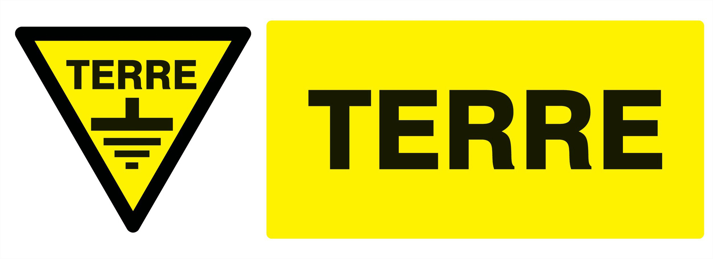 Panneau adhésif DANGER TERRE 330X120MM TALIAPLAST - 726318