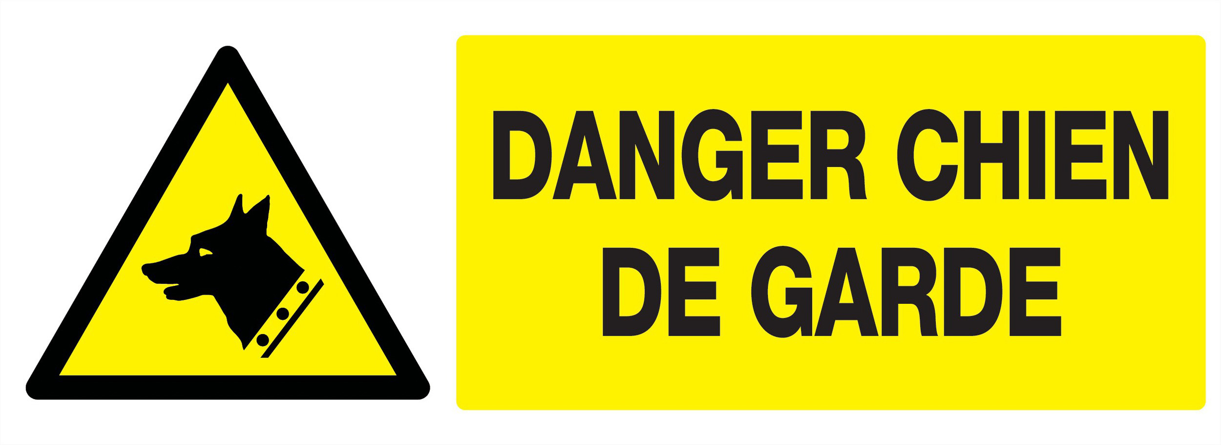 Danger, chien de garde 330x120mm TALIAPLAST - 726330