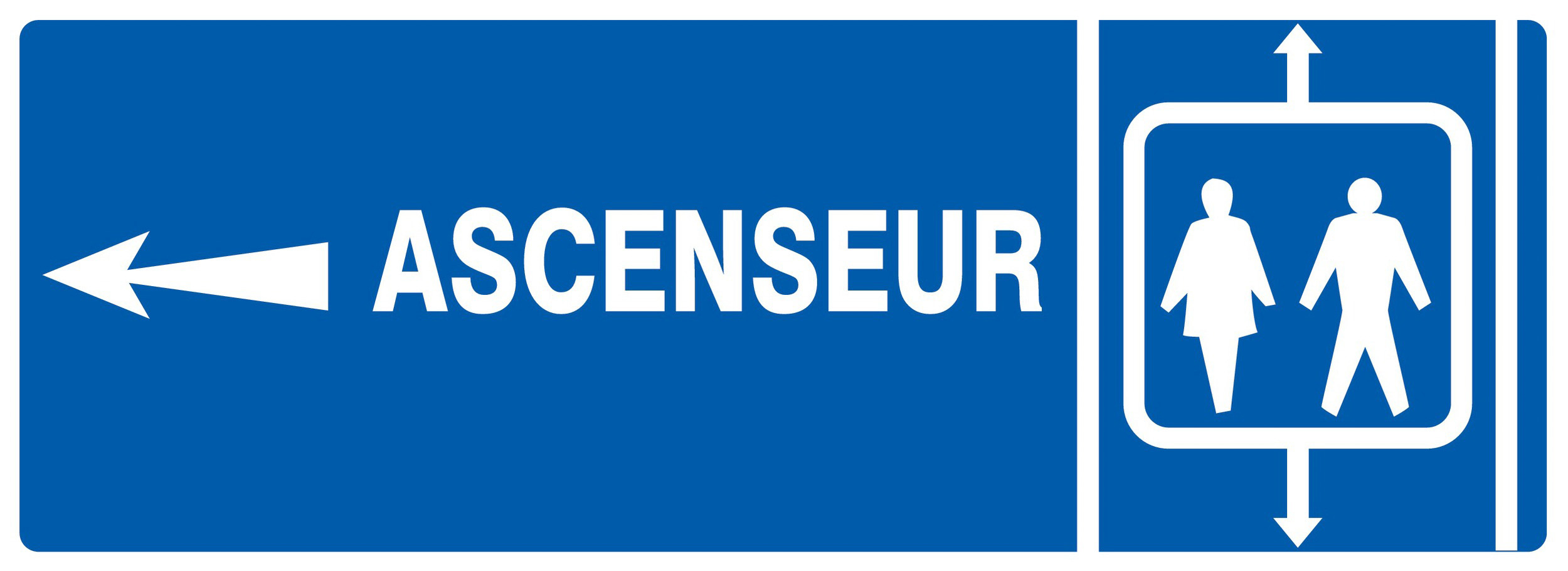 Panneau adhésif ASCENSEUR FLECHE A GAUCHE 330X120MM TALIAPLAST - 726603
