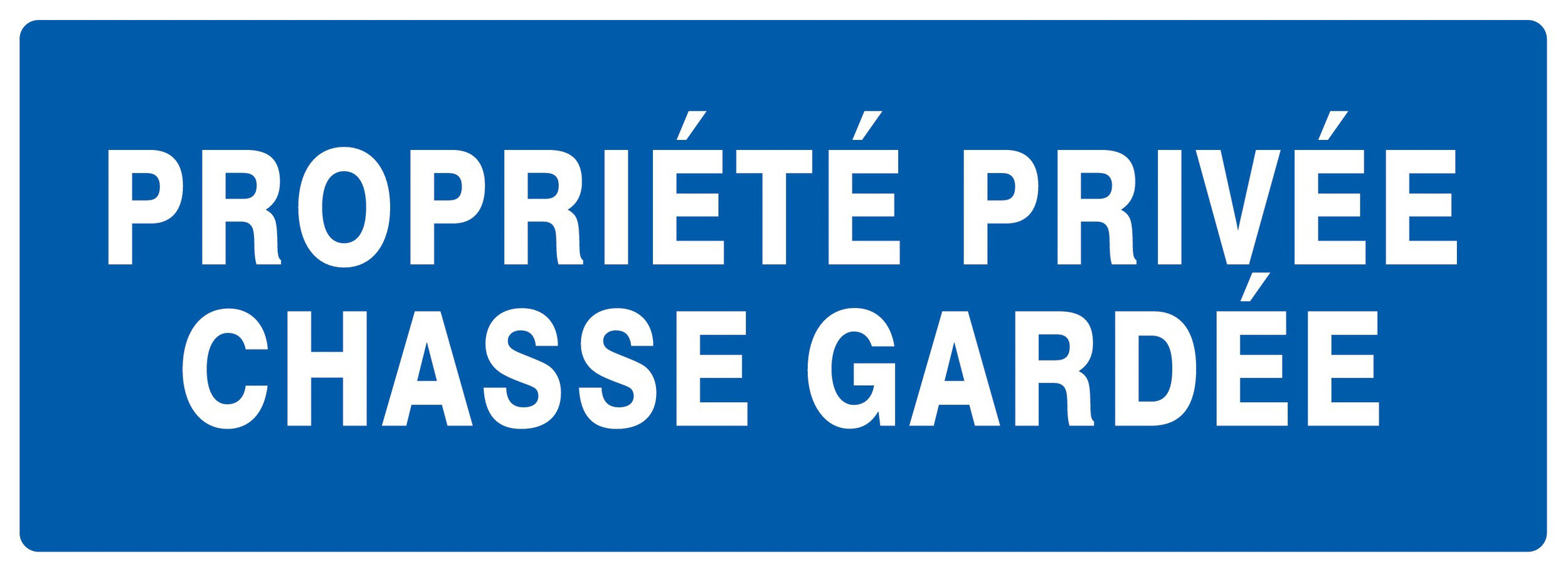 Panneau adhésif PROPRIETE PRIVEE CHASSE GARDEE 330X120MM TALIAPLAST - 726645
