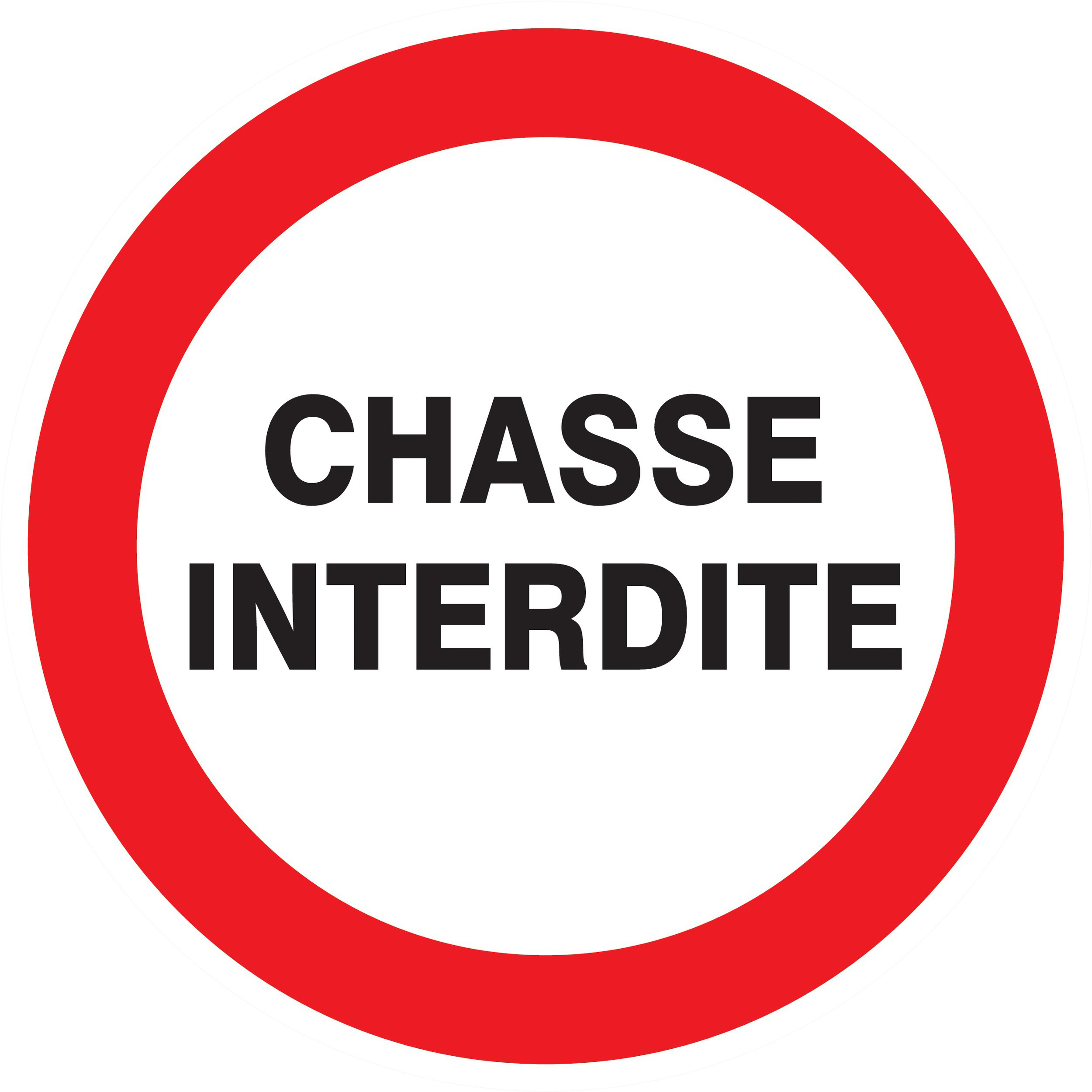 Panneau adhésif CHASSE INTERDITE Ø180MM TALIAPLAST - 727206