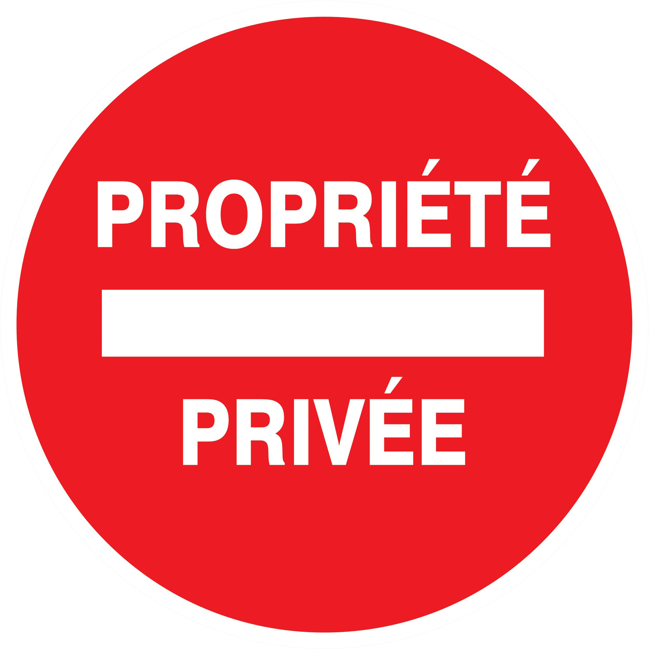 Panneau adhésif PROPRIETE PRIVEE Ø180MM TALIAPLAST - 727225