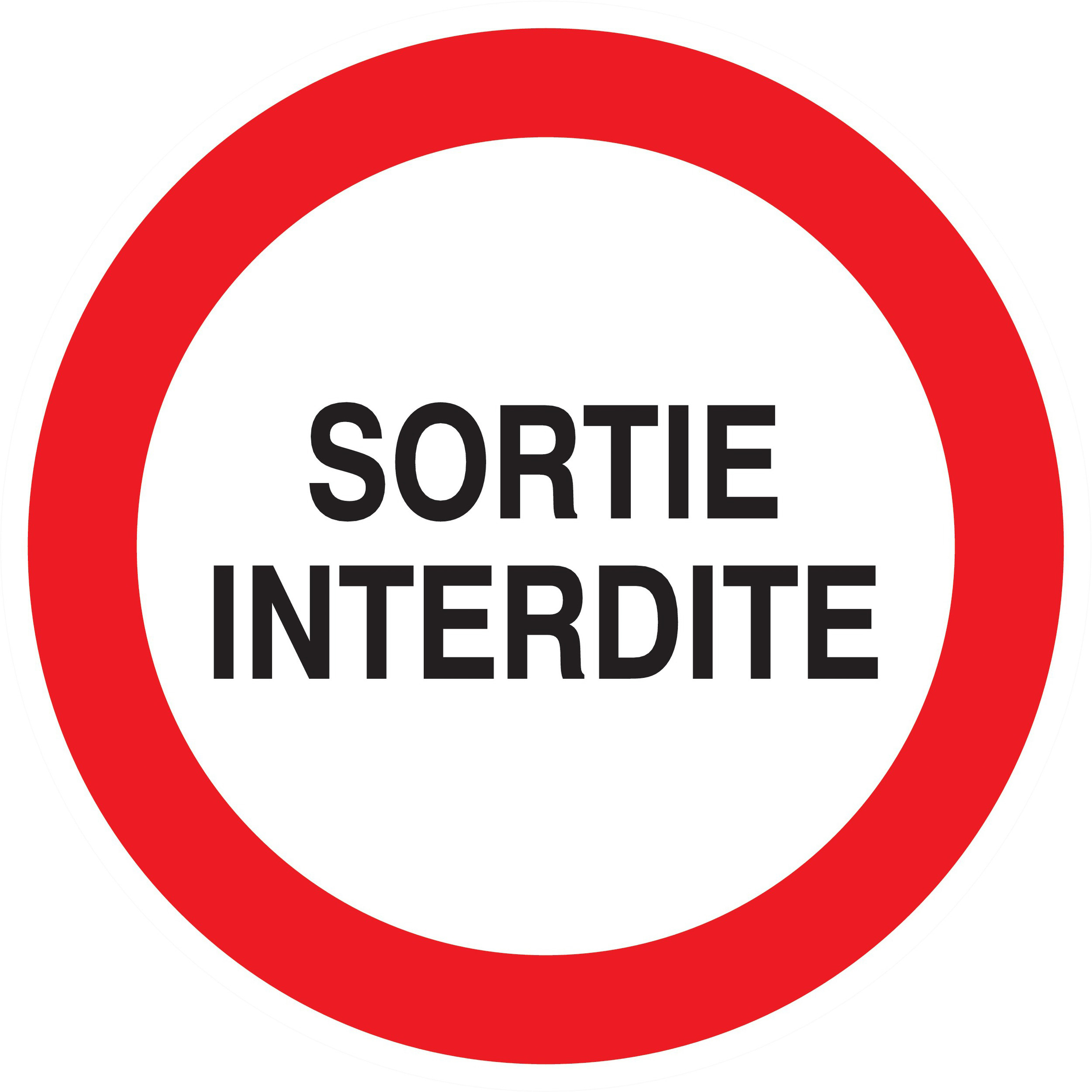 Panneau adhésif SORTIE INTERDITE Ø180MM TALIAPLAST - 727246
