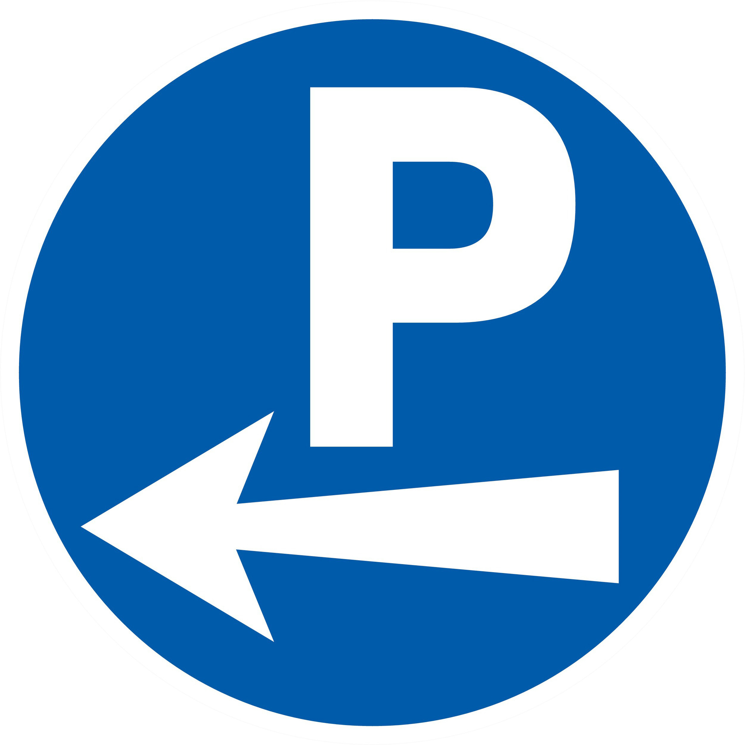 PANNEAU PARKING FLECHE A GAUCHE Ø180MM TALIAPLAST - 727524