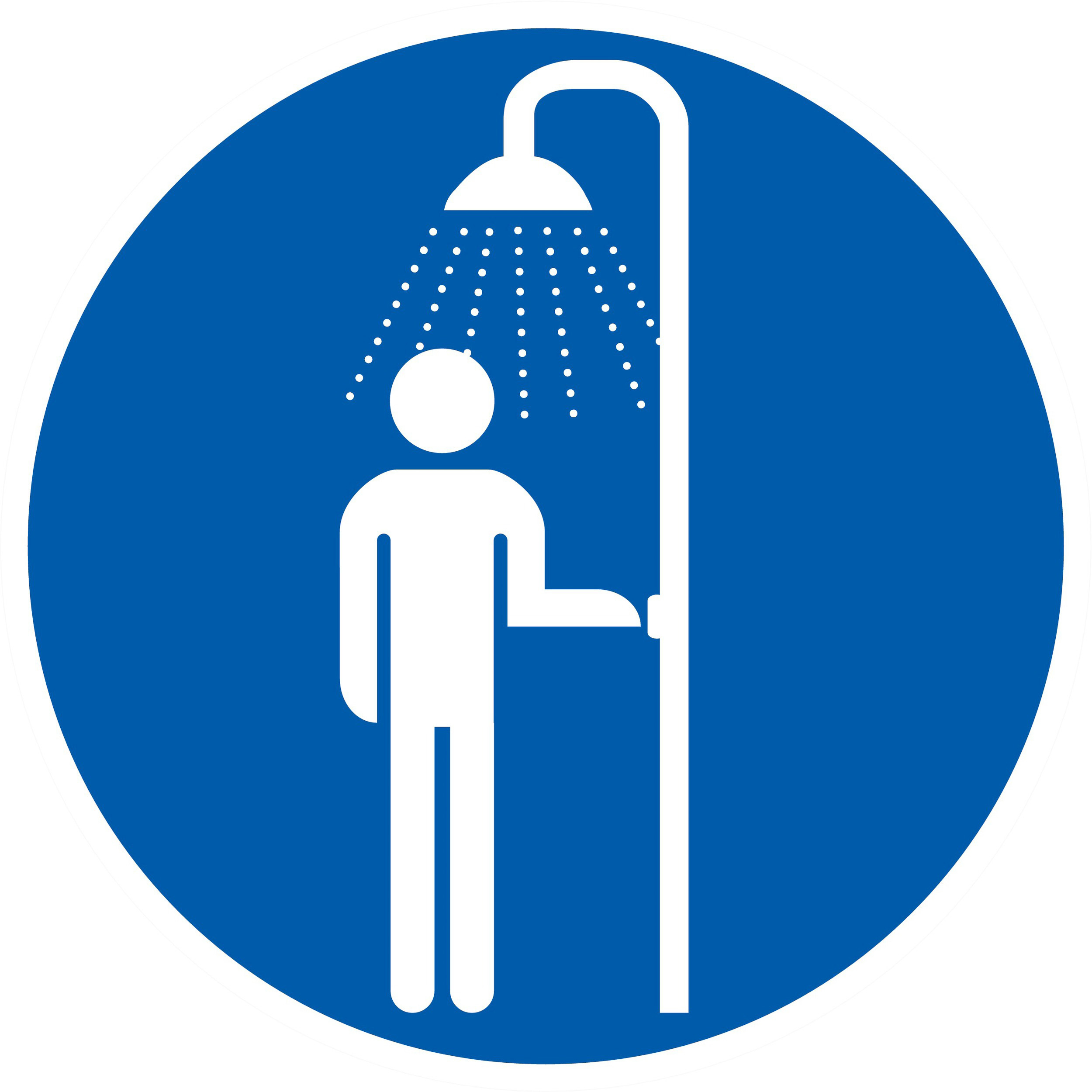 Panneau adhésif DOUCHE OBLIGATOIRE Ø180MM TALIAPLAST - 727555