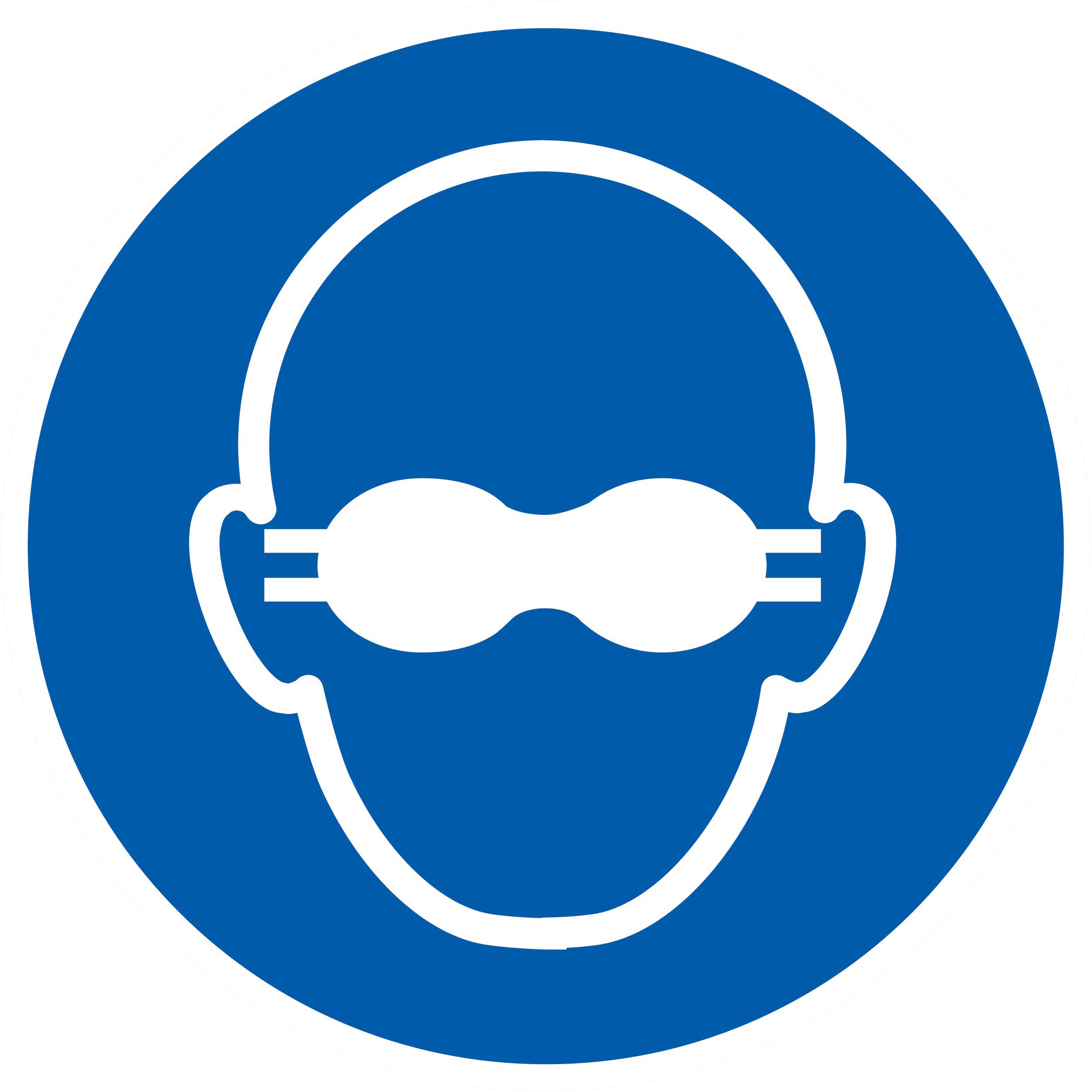 PANNEAU LUNETTES DE PROTECTION OPAQUES OBLIGATOIRES Ø180MM TALIAPLAST - 727591