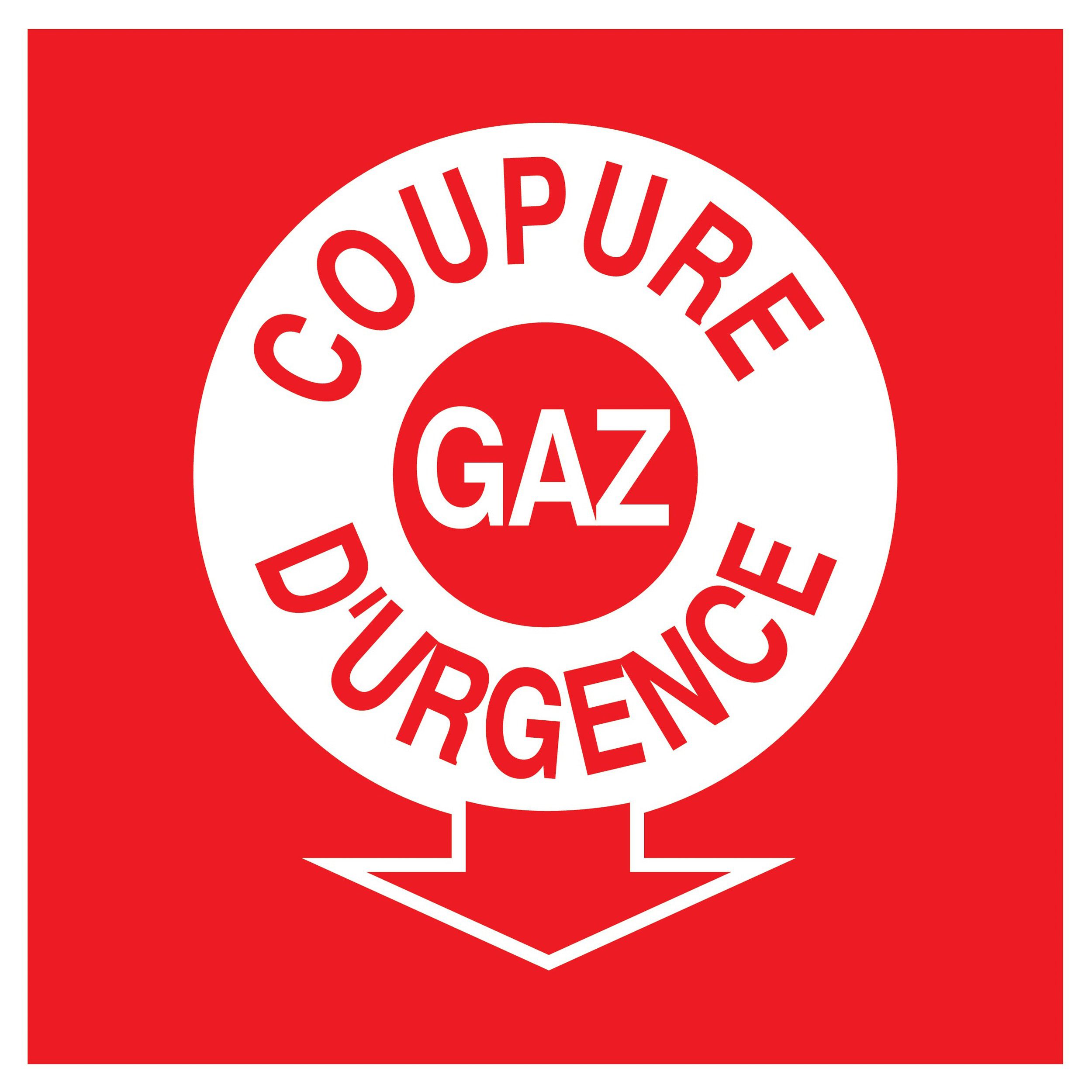 PANNEAU COUPURE GAZ D'URGENCE 200X200MM TALIAPLAST - 728109