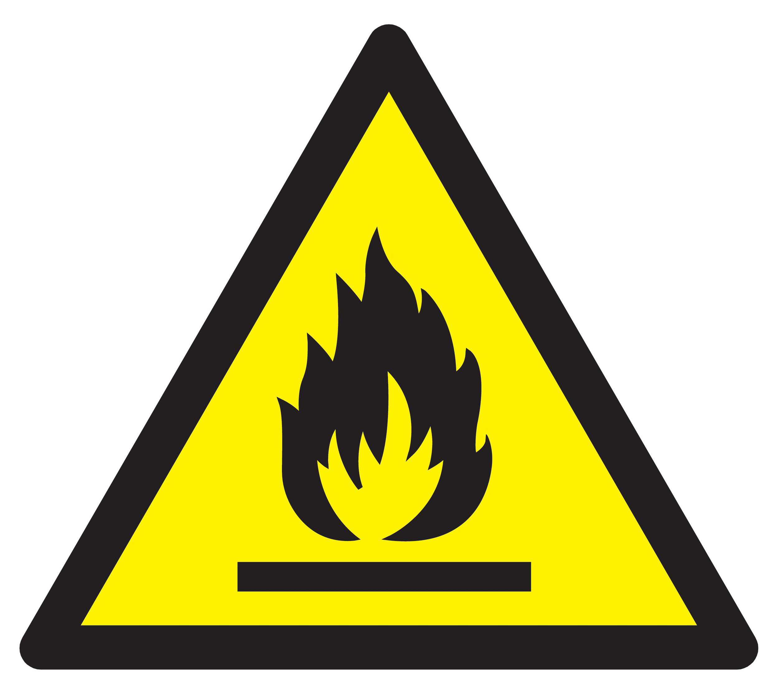 Panneau adhésif DANGER, MATIERES INFLAMMABLES 300X300X300MM TALIAPLAST - 729304