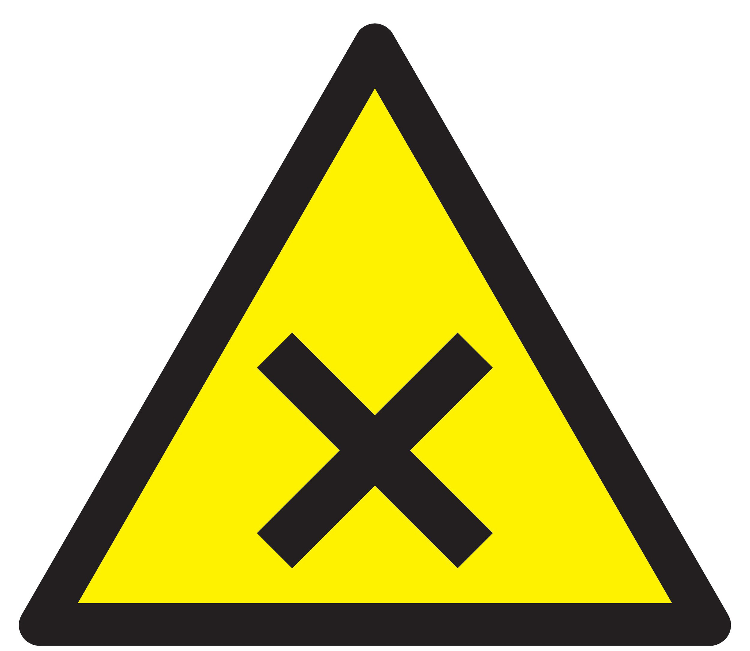 Panneau adhésif DANGER MATIERES NOCIVES OU IRRITANTES 300X300X300MM TALIAPLAST - 729314