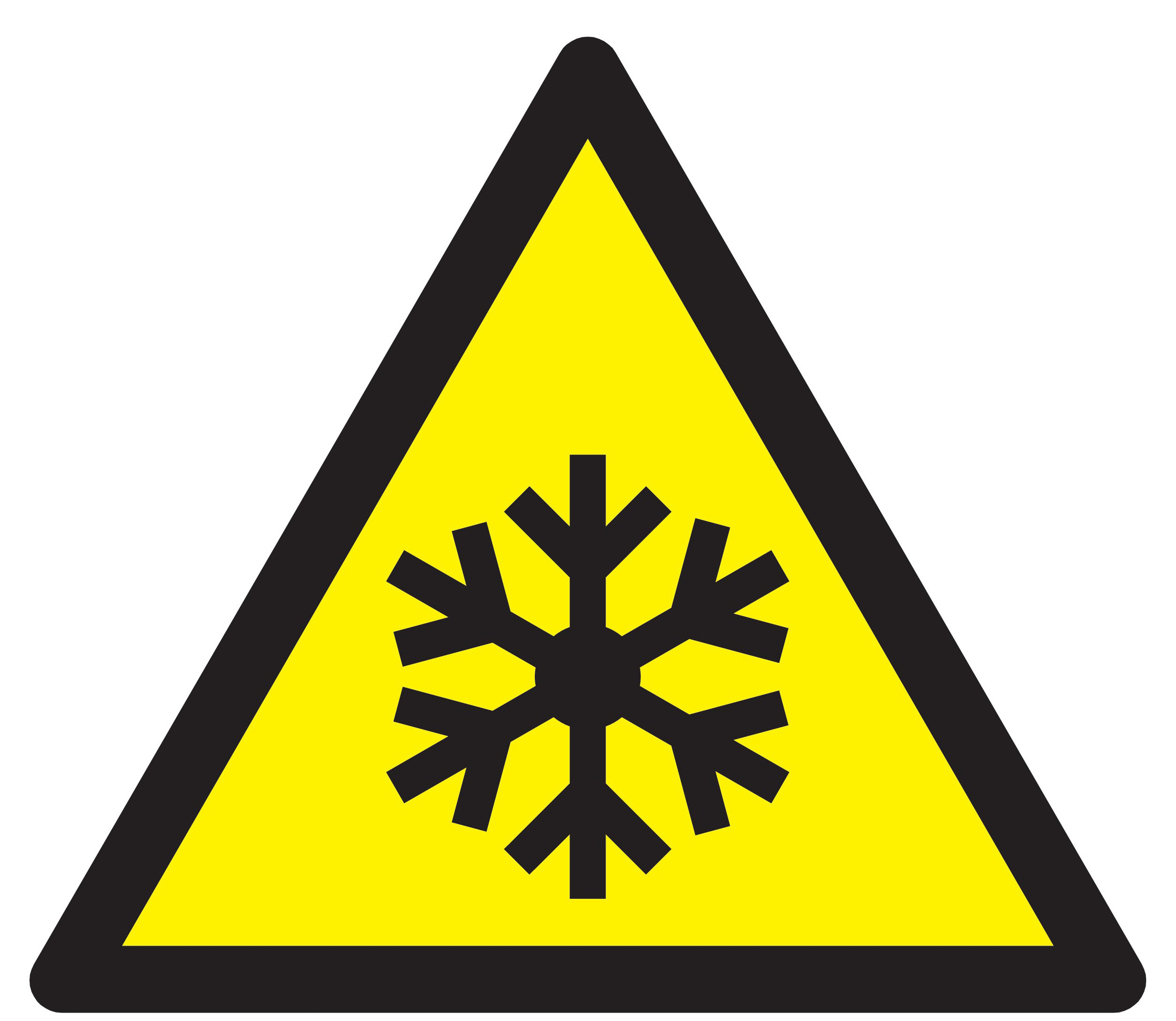 Panneau adhésif DANGER, BASSES TEMPERATURES COND° DE GEL 300X300X300mm TALIAPLAST - 729315