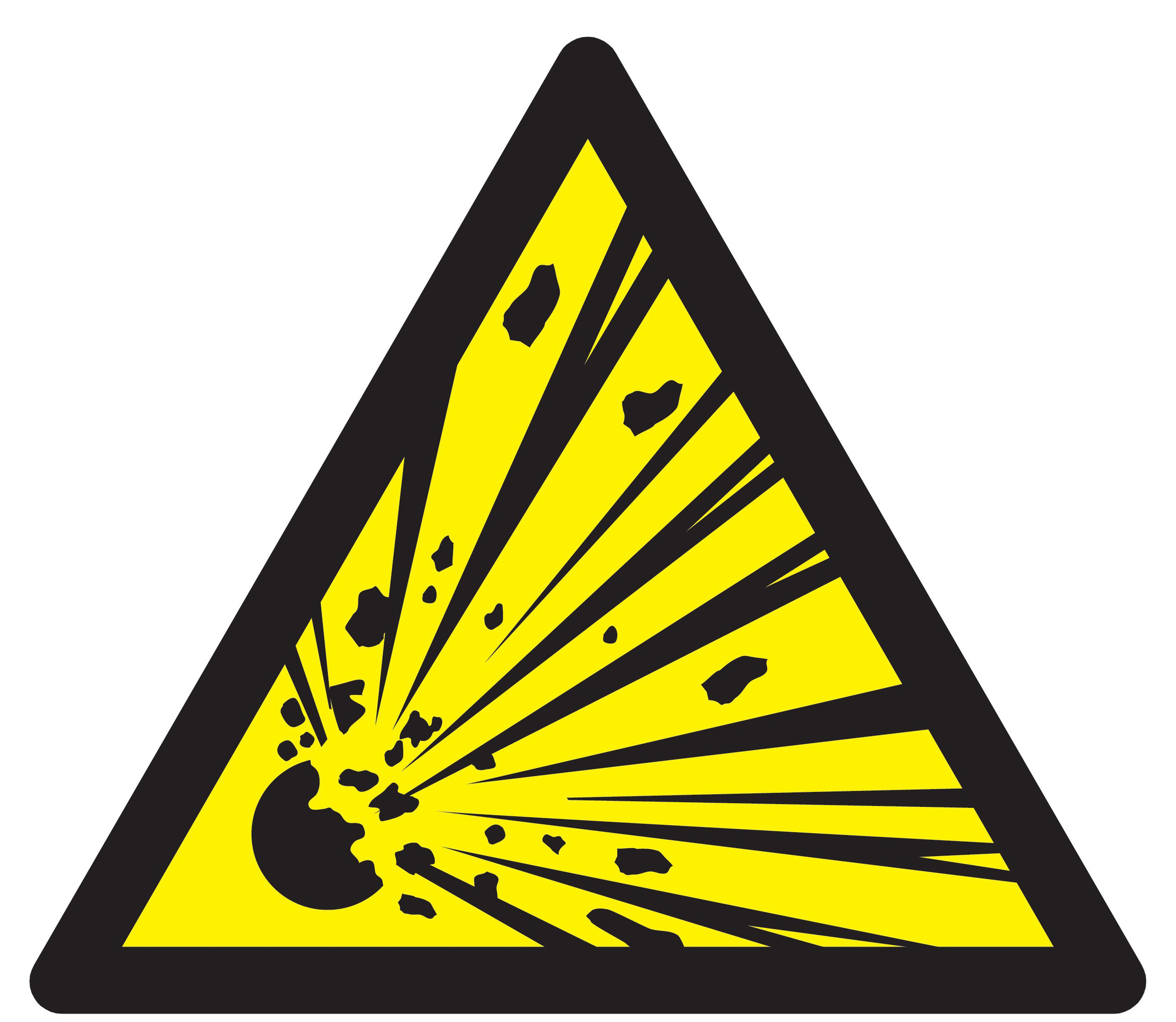 Panneau adhésif DANGER, MATIERES EXPLOSIVES 300X300X300MM TALIAPLAST - 729318