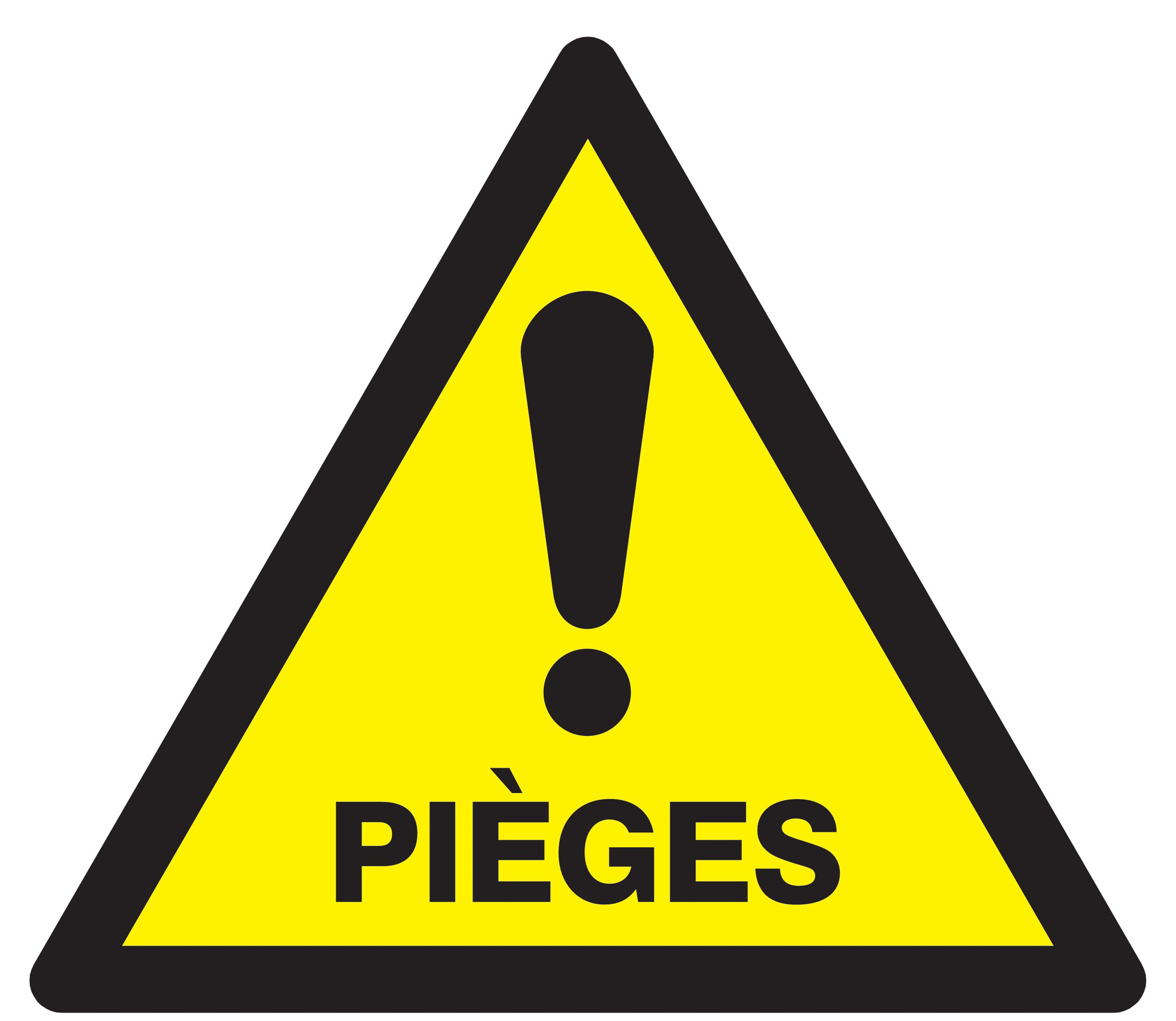 Panneau adhésif DANGER PIEGES 300X300X300MM TALIAPLAST - 729329