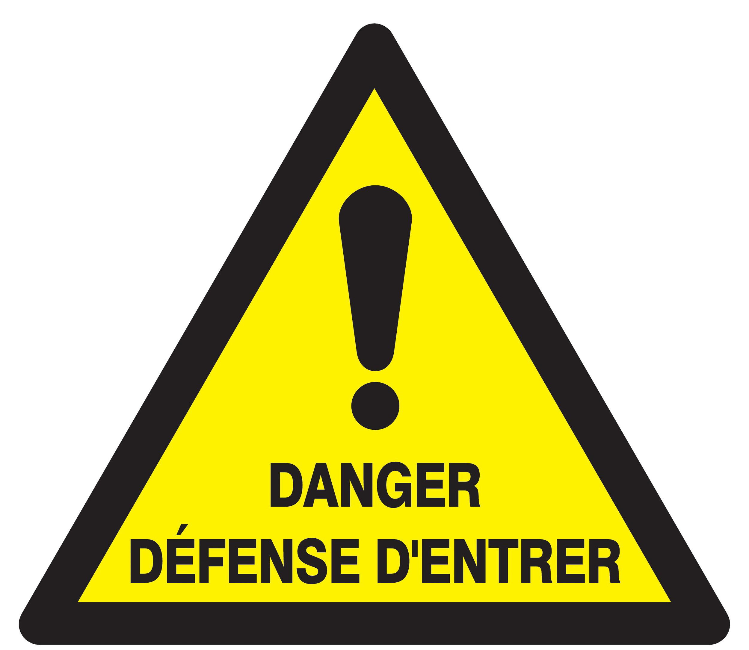 Panneau adhésif DANGER DEFENSE D'ENTRER 300X300X300MM TALIAPLAST - 729332