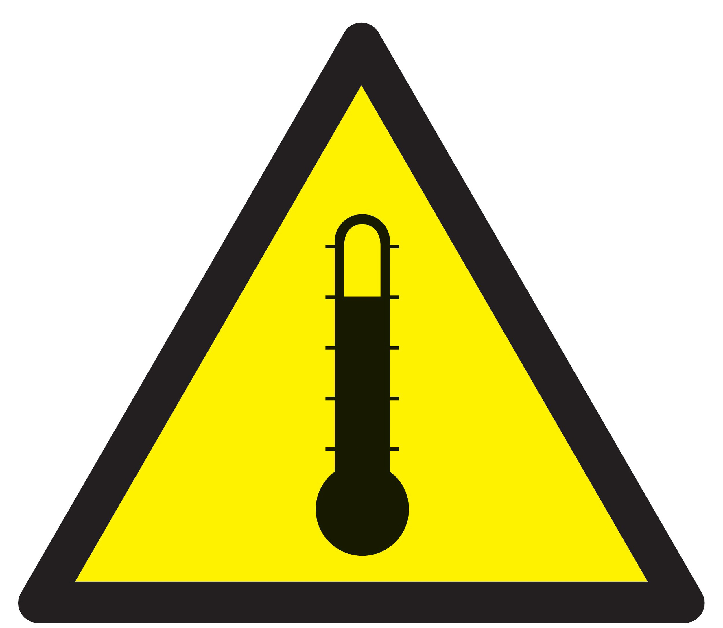 Panneau adhésif DANGER HAUTE TEMPERATURE 300X300X300MM TALIAPLAST - 729341