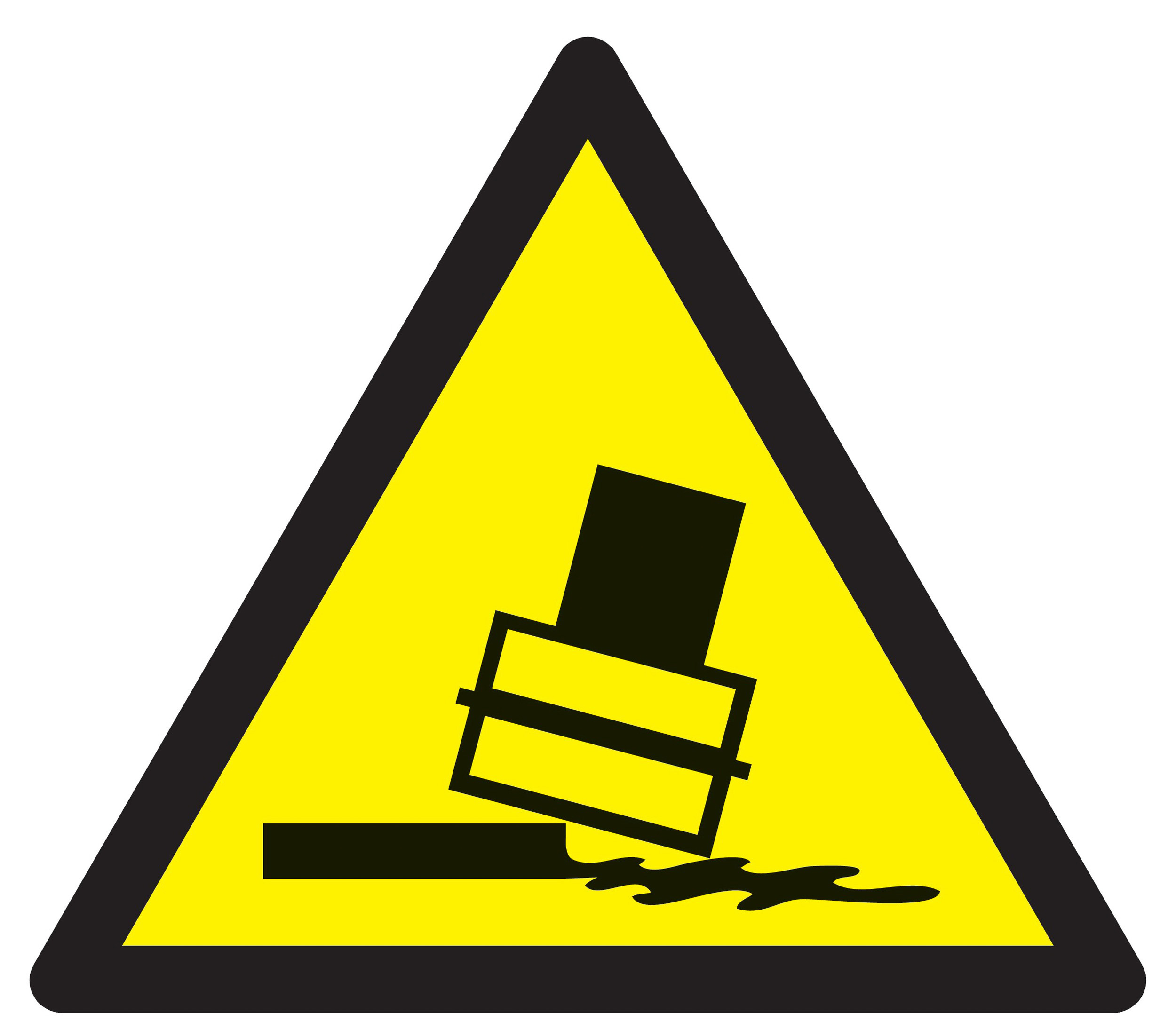 Panneau adhésif DANGER RISQUE DE BASCULEMENT 300X300X300MM TALIAPLAST - 729352