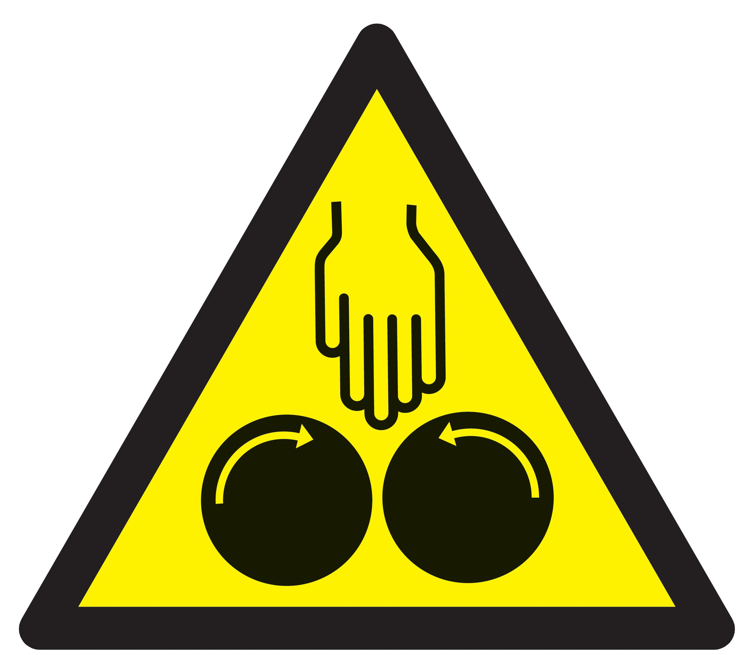 Panneau adhésif DANGER D'ECRASEMENT SOUS CYLINDRE 300X300X300MM TALIAPLAST - 729359