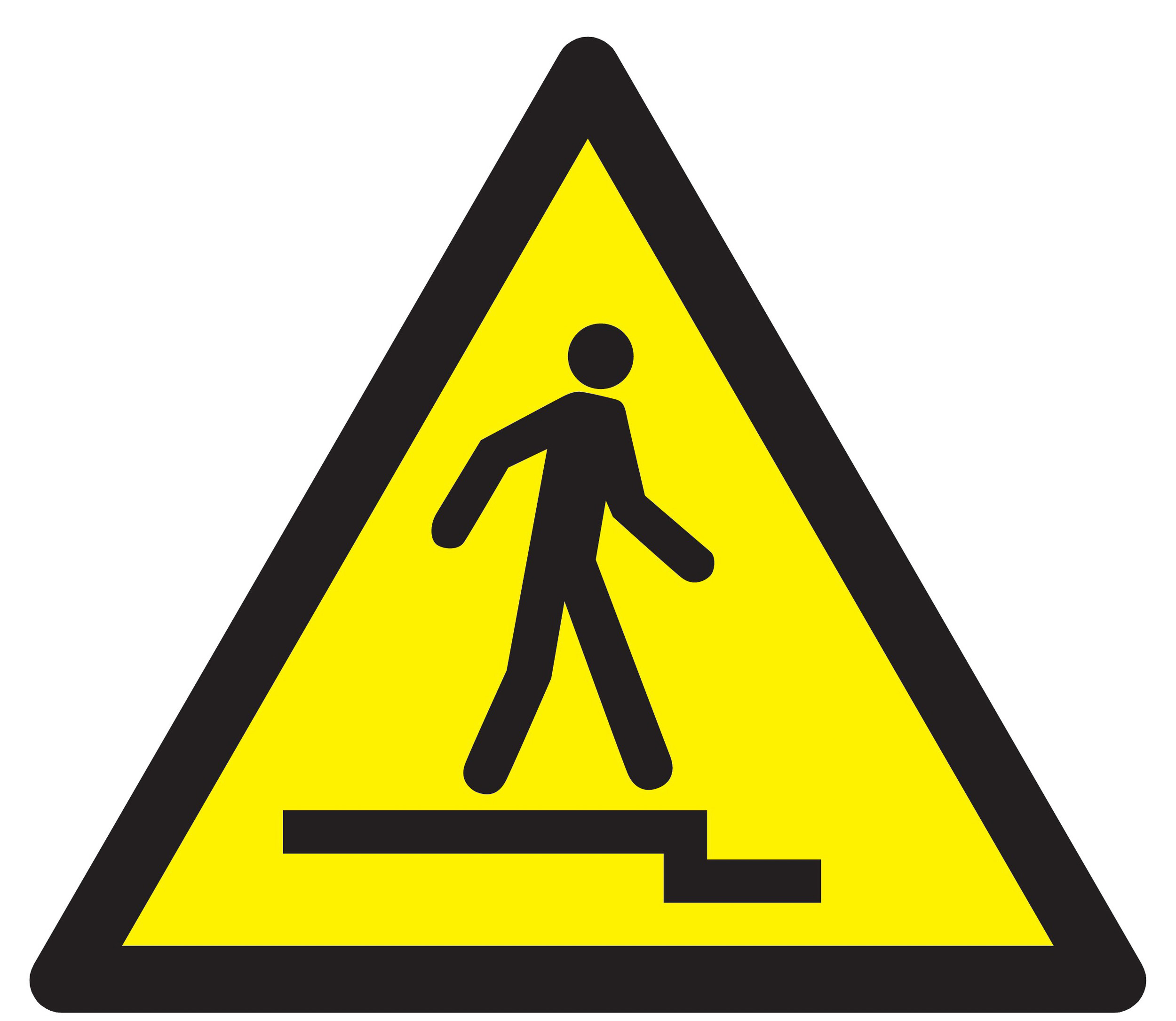 Panneau adhésif ACCES ACCIDENTE VERS LE BAS 300X300X300MM TALIAPLAST - 729366