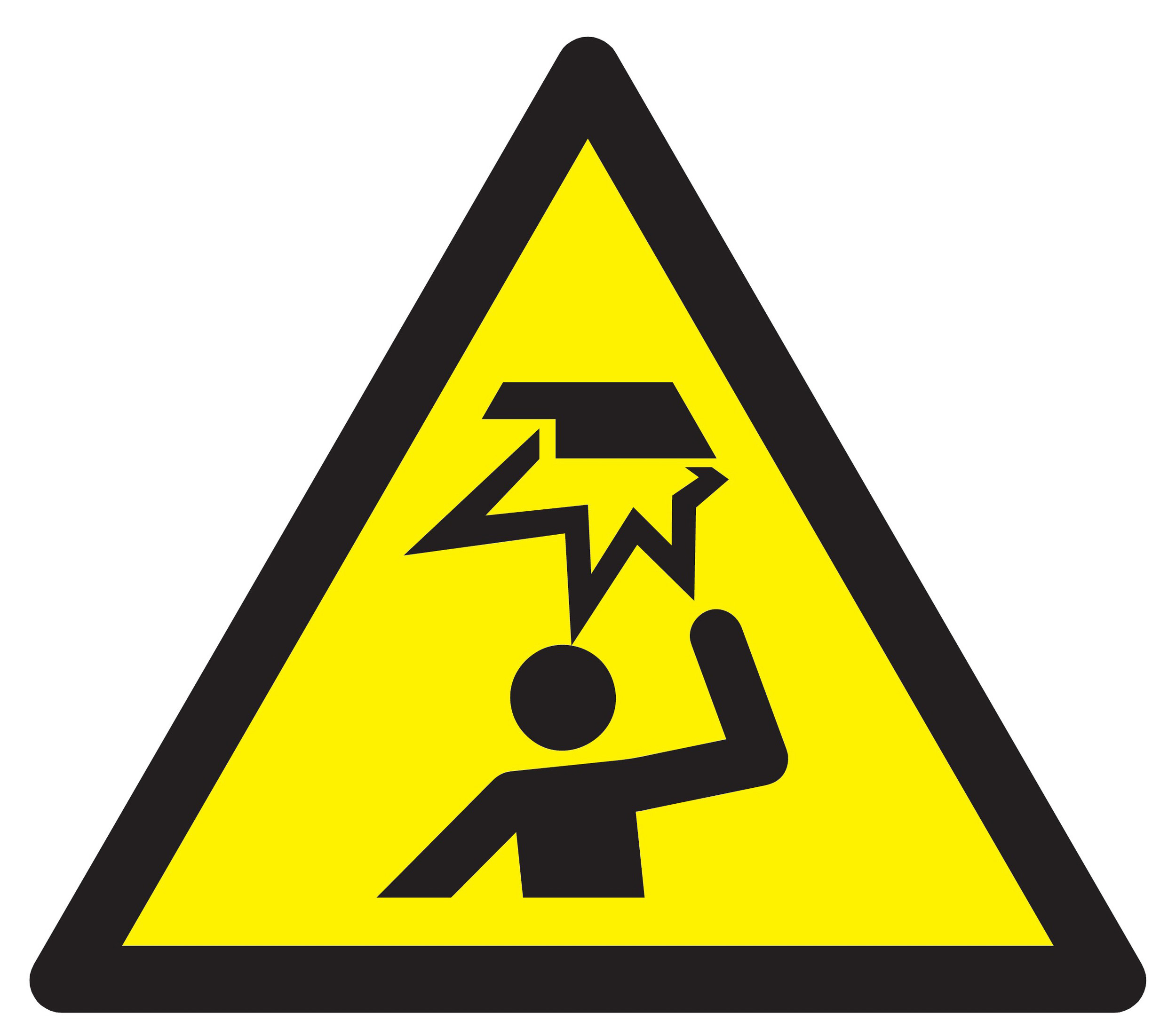 Panneau adhésif DANGER, OBSTACLE EN HAUTEUR 300X300X300MM TALIAPLAST - 729369