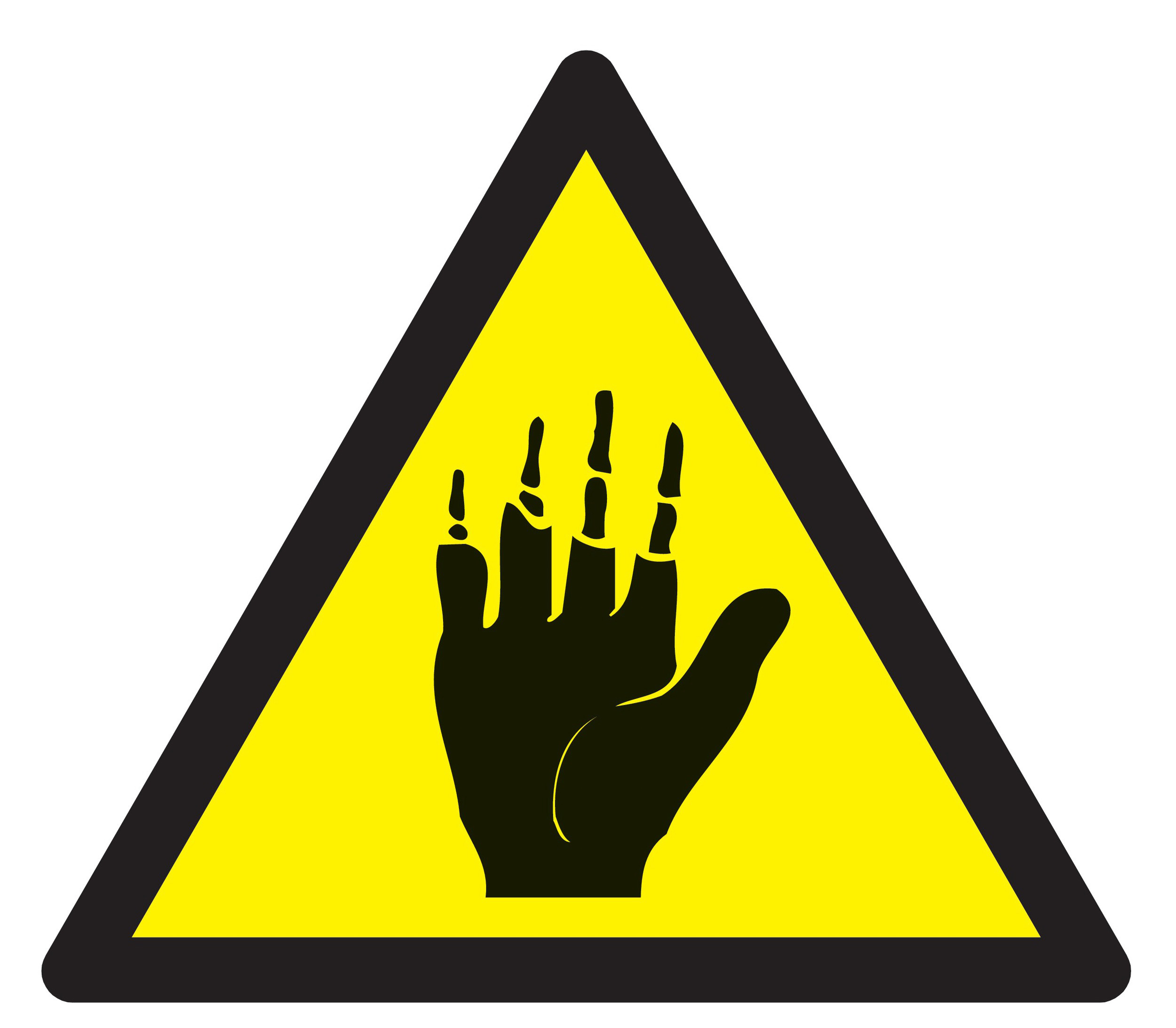 Panneau adhésif DANGER PRODUIT CORROSIF POUR LES MAINS 100X100X100MM TALIAPLAST - 729903