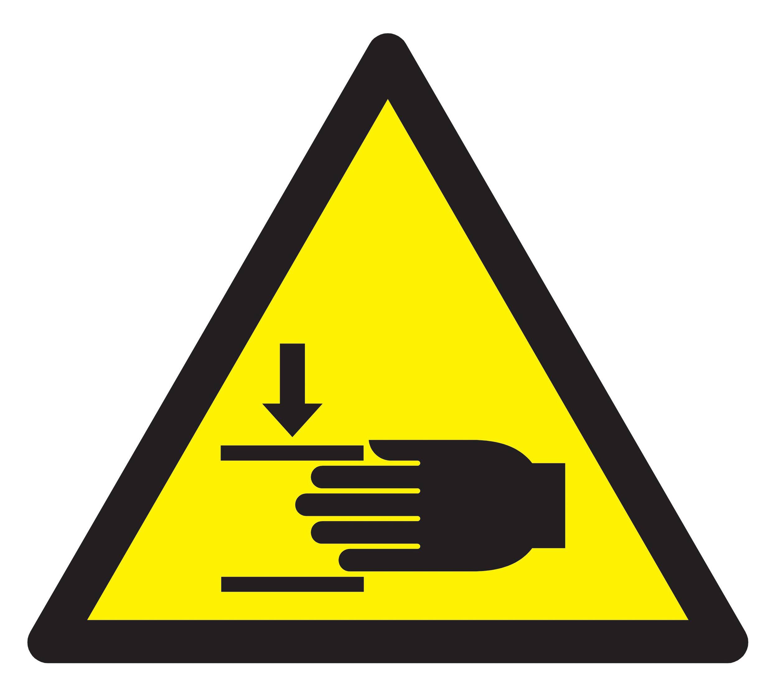 Panneau adhésif DANGER, ECRASEMENT DES MAINS 100X100X100MM TALIAPLAST - 729907