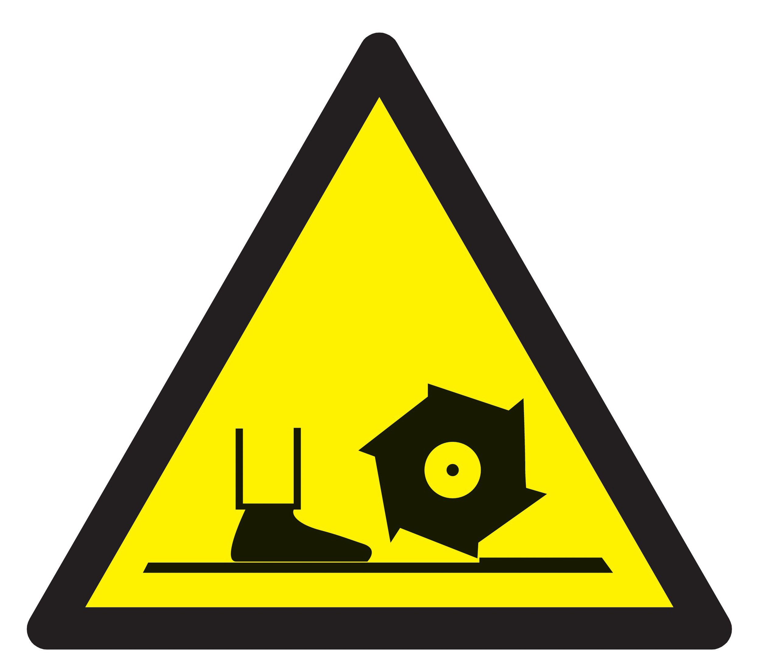 Panneau adhésif DANGER BROCHE DE FRAISAGE 100X100X100MM TALIAPLAST - 729908