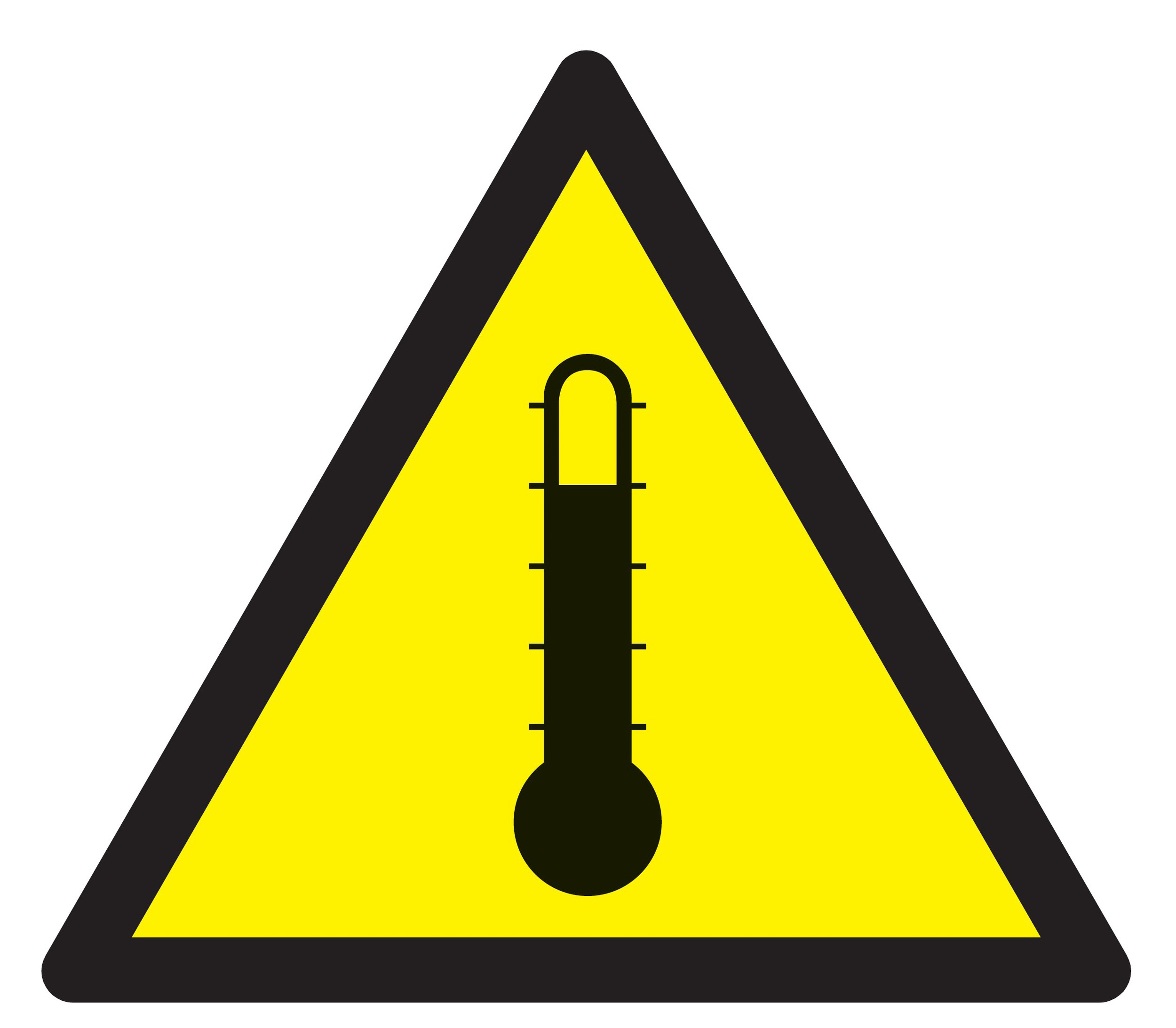Panneau adhésif DANGER HAUTE TEMPERATURE 100X100X100MM TALIAPLAST - 729923