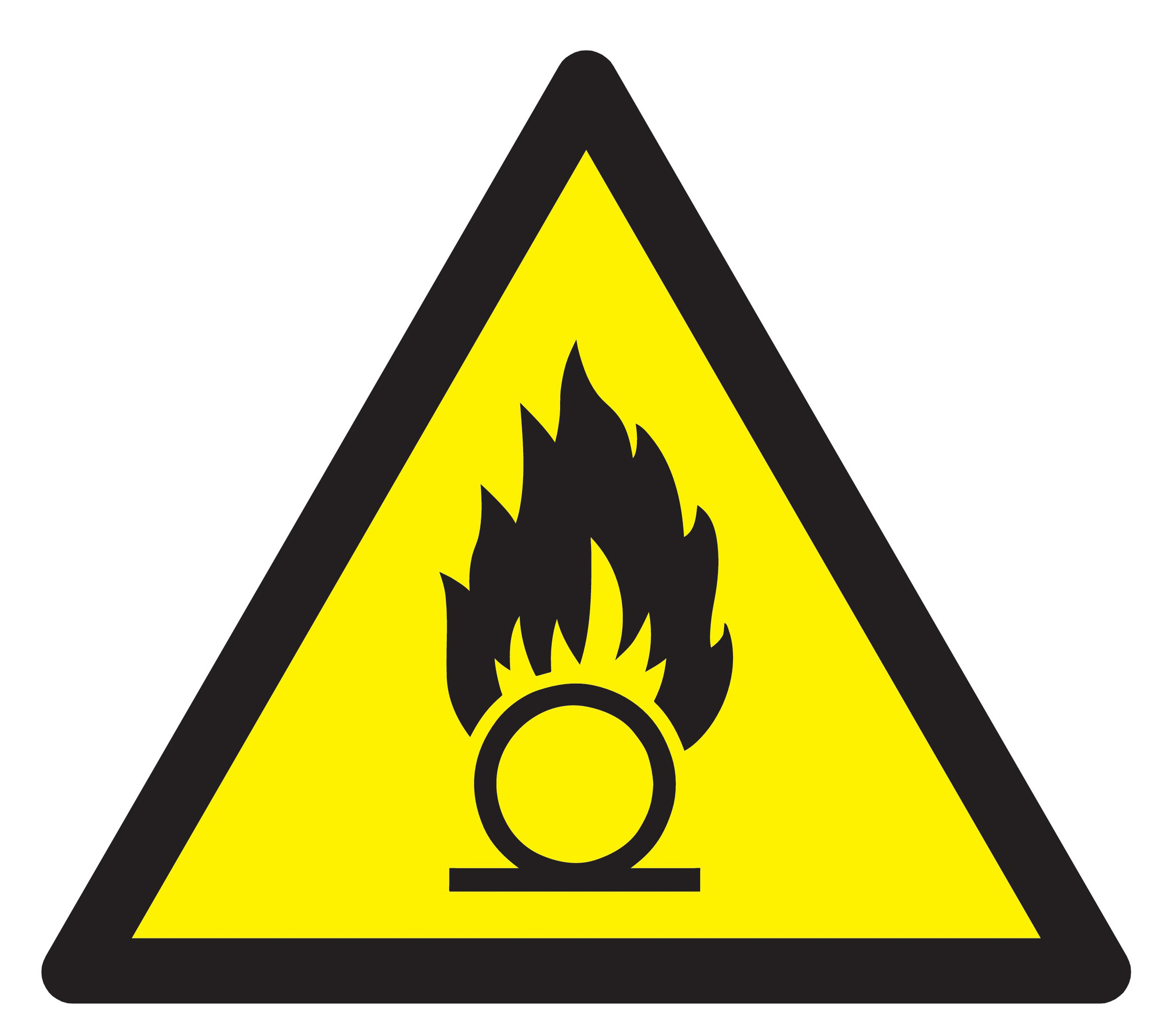 Panneau adhésif DANGER, SUBSTANCES COMBURANTES 100X100X100MM TALIAPLAST - 729930