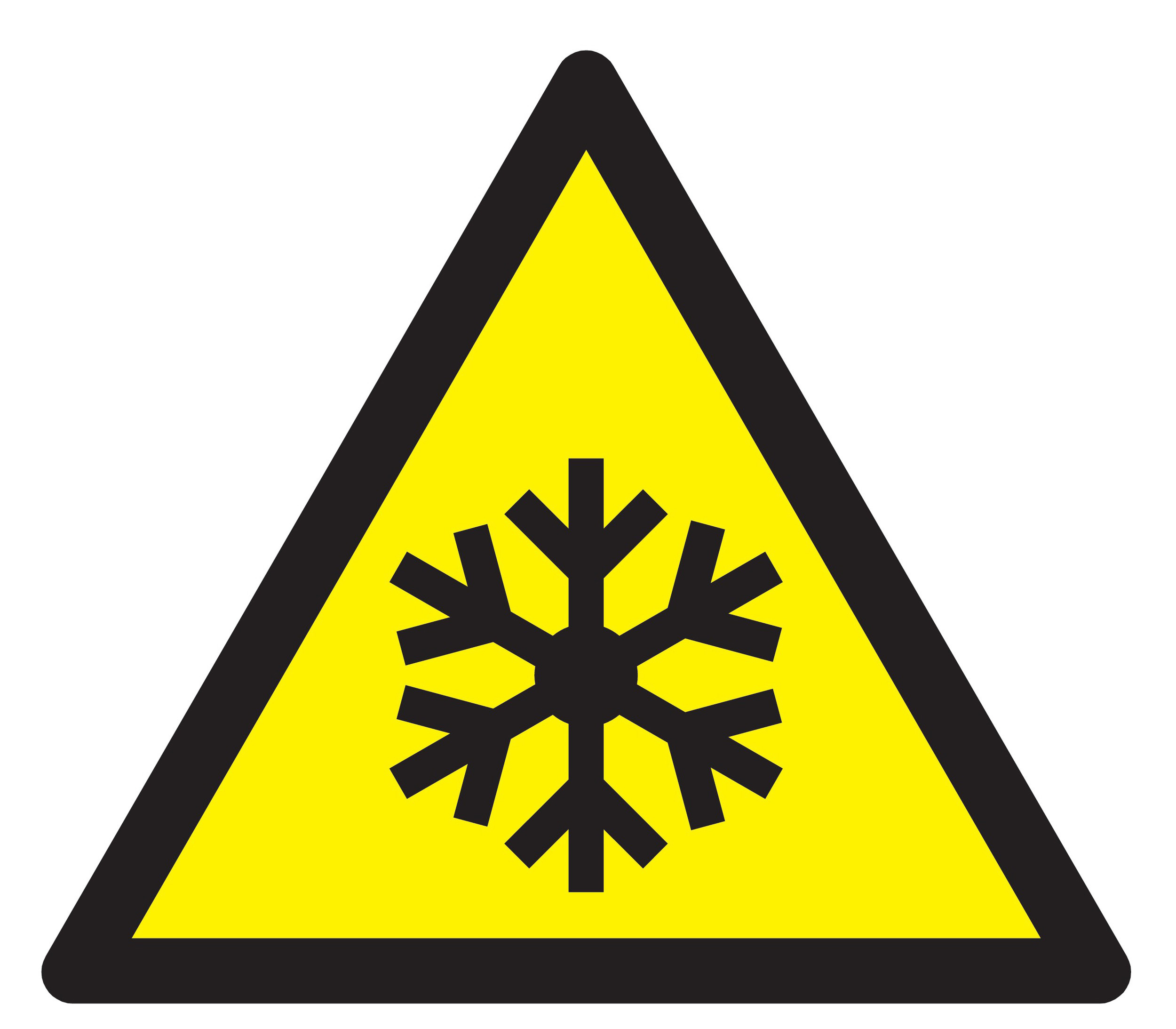 Panneau adhésif DANGER, BASSES TEMPERATURES COND° DE GEL 100X100X100mm TALIAPLAST - 729935