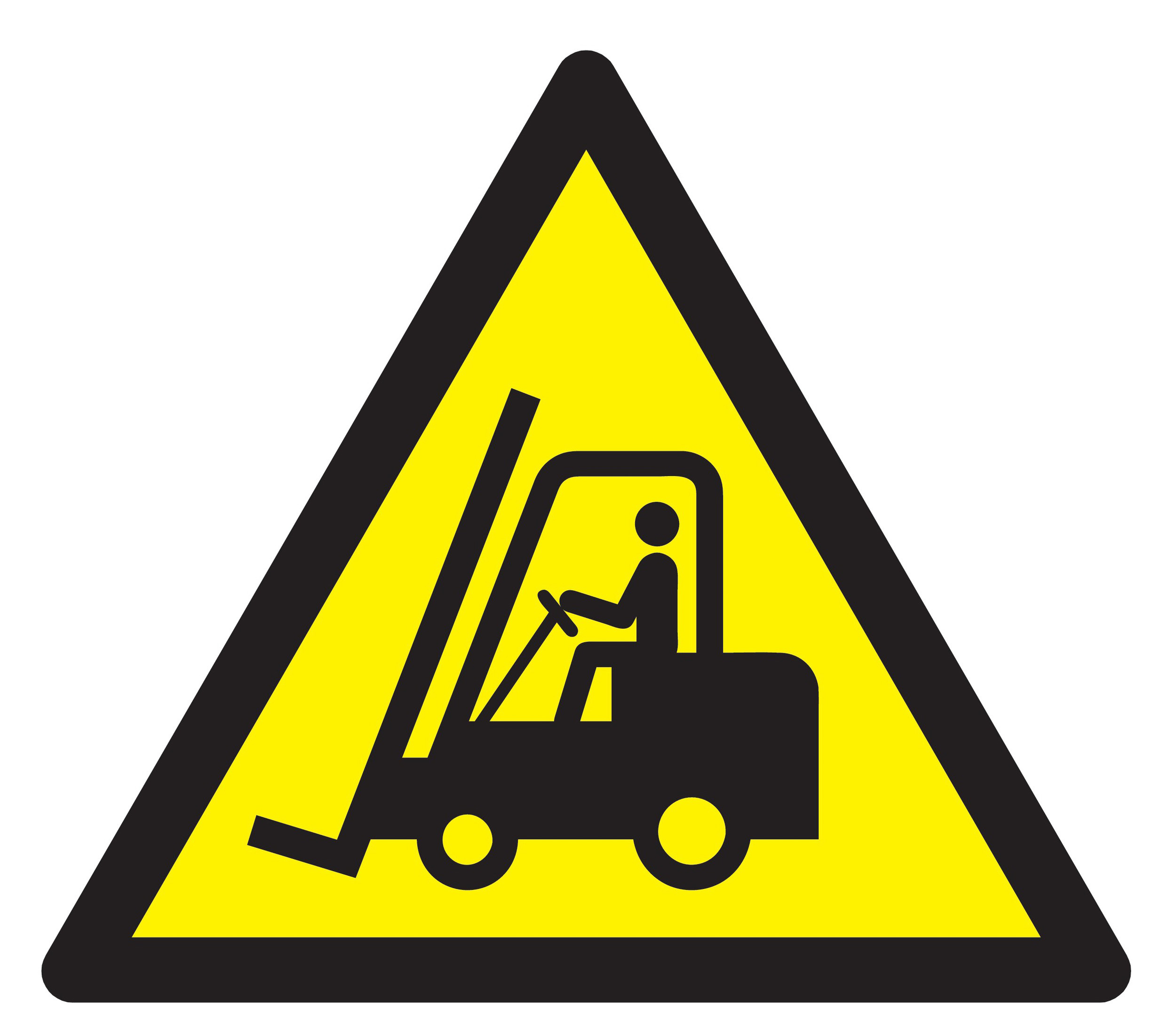 Panneau adhésif DANGER, CHAR. ELEVATEURS/VEH. INDUSTRIELS 100x100x100mm TALIAPLAST - 729941