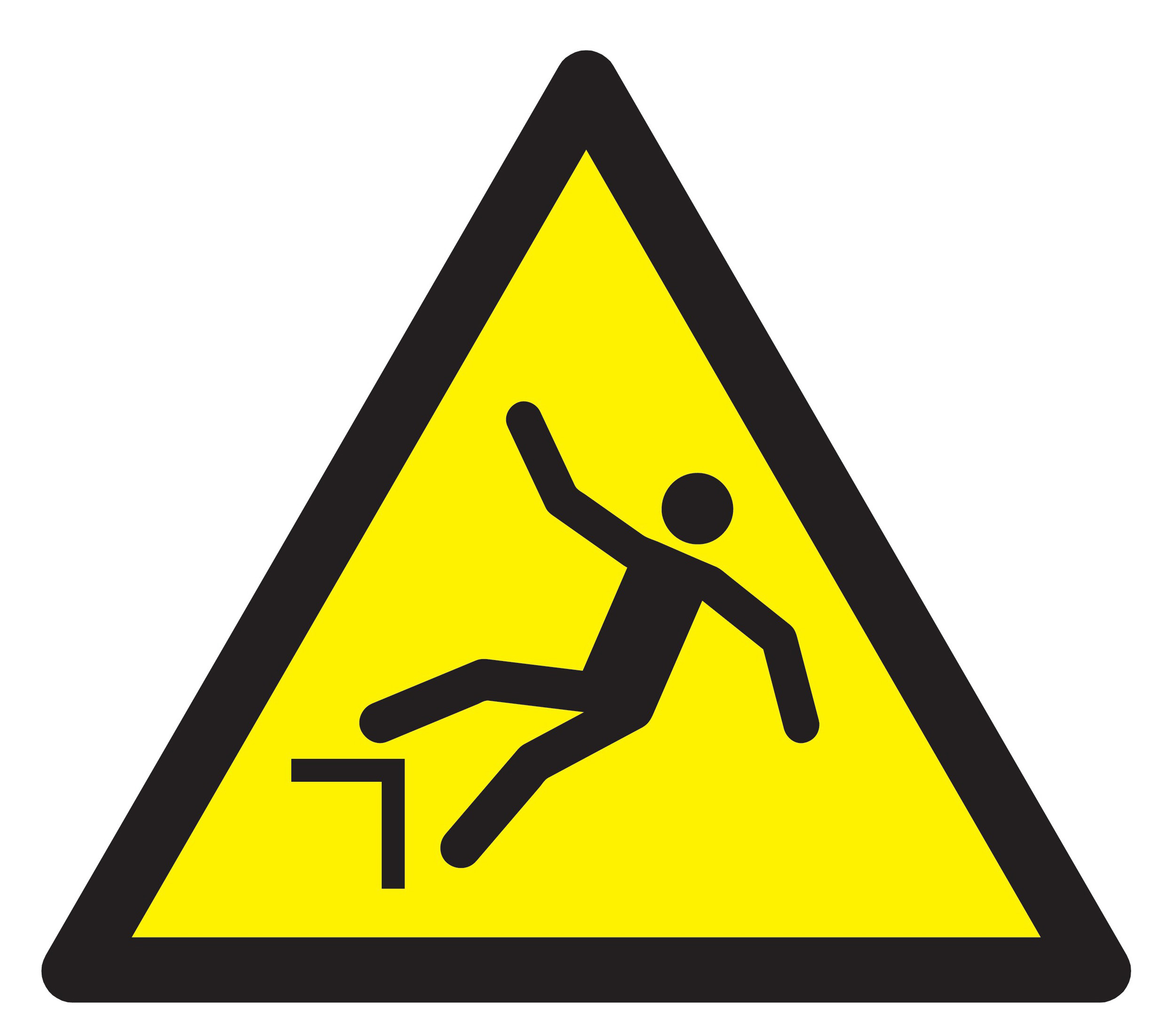 Panneau adhésif DANGER, CHUTE AVEC DENIVELLATION 100X100X100MM TALIAPLAST - 729942