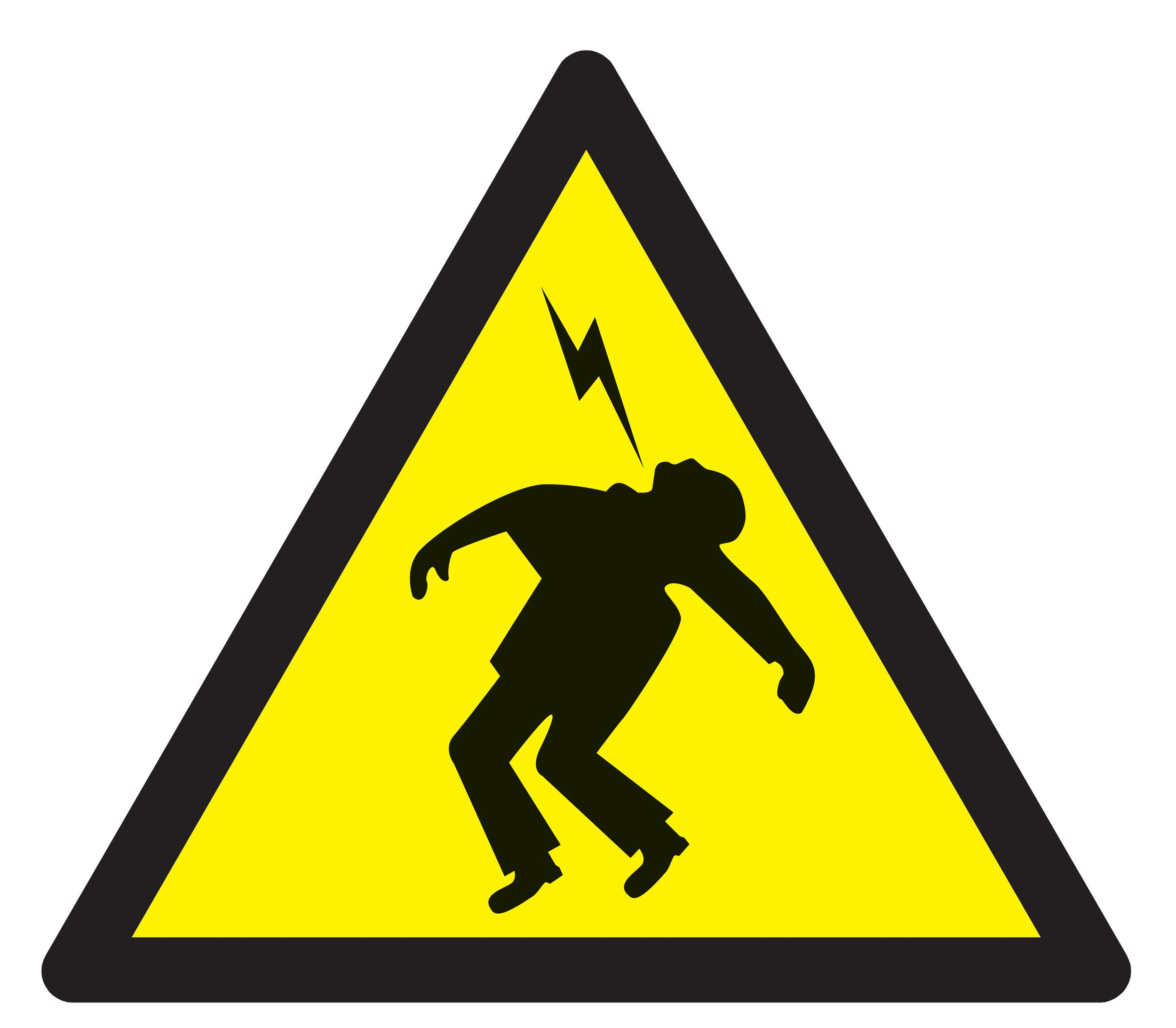 Panneau adhésif DANGER HAUTE TENSION 100X100X100MM TALIAPLAST - 729943